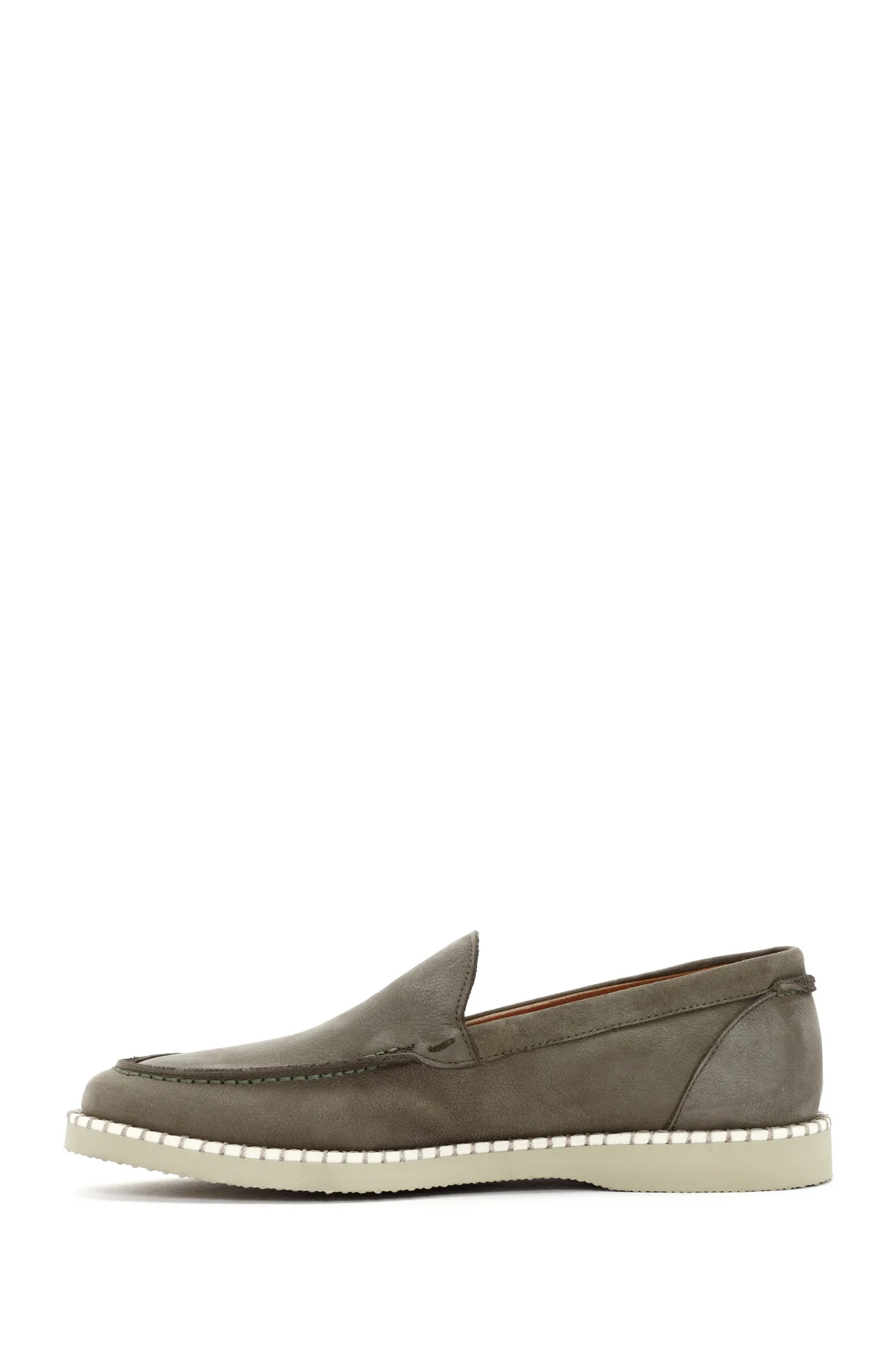 Erkek Yeşil Nubuk Deri Casual Loafer - Image 2