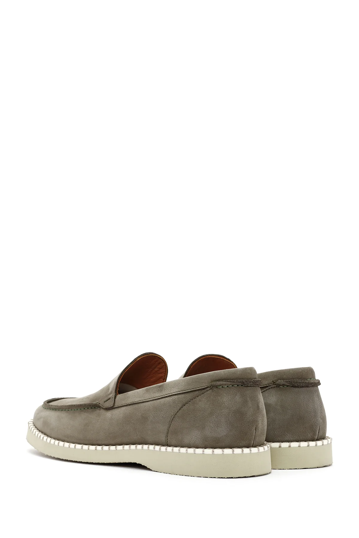 Erkek Yeşil Nubuk Deri Casual Loafer - Image 5