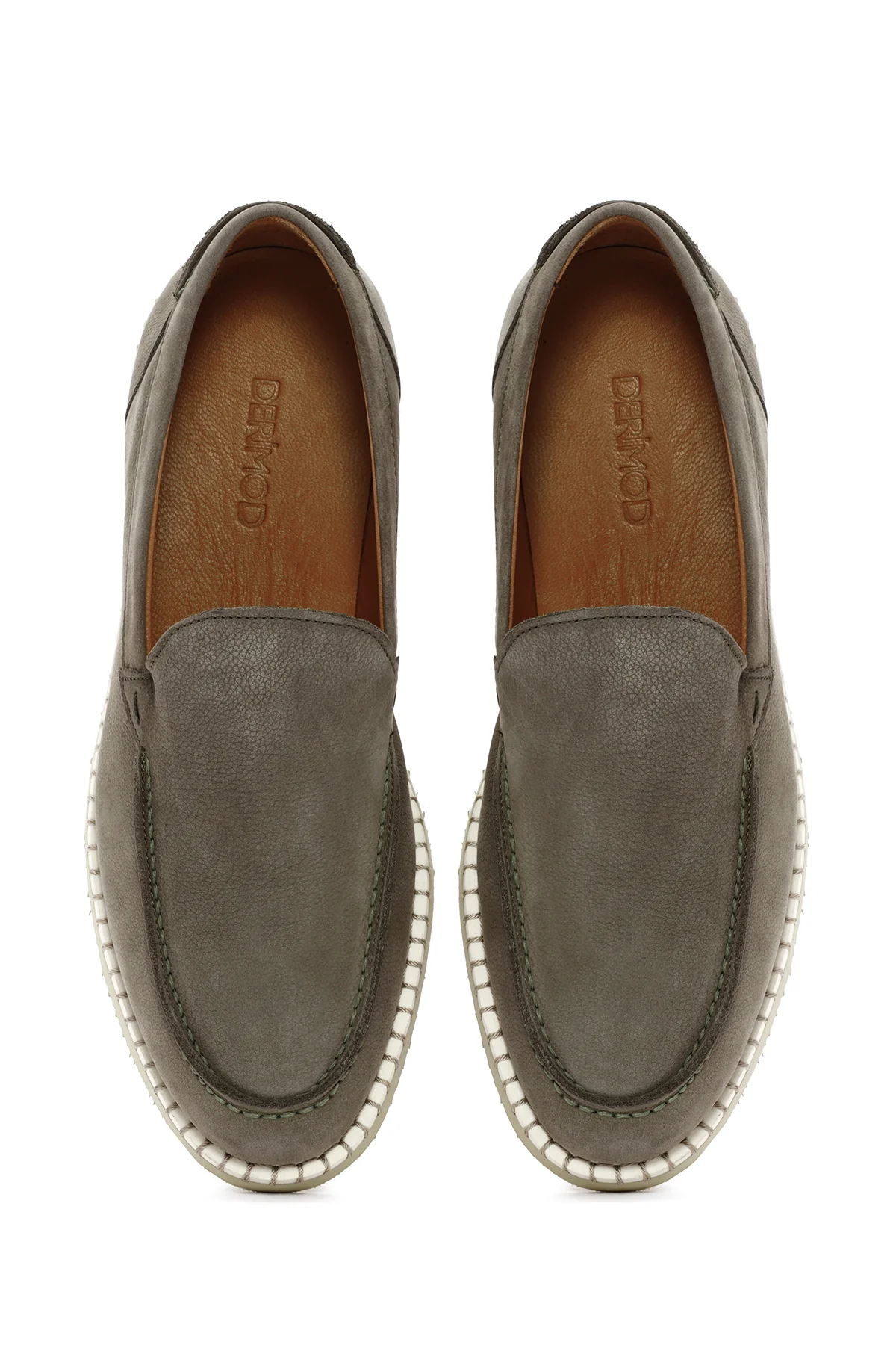 Erkek Yeşil Nubuk Deri Casual Loafer - Image 7