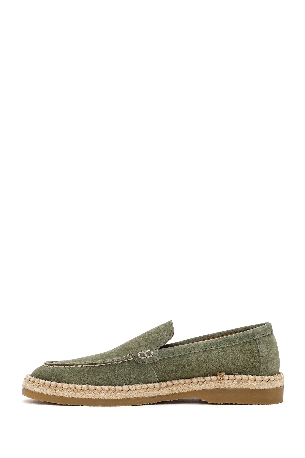 Erkek Yeşil Süet Deri Casual Loafer - Image 3