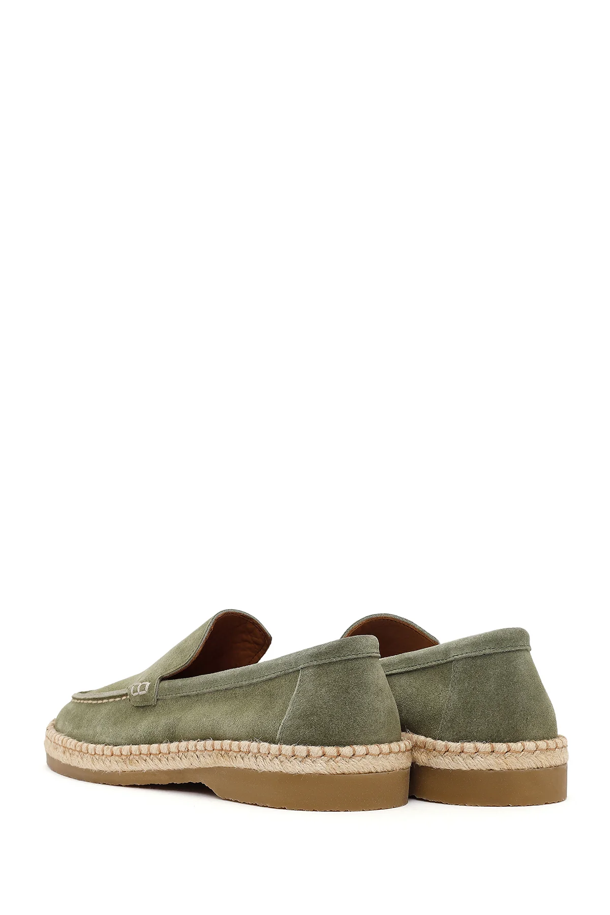 Erkek Yeşil Süet Deri Casual Loafer - Image 6