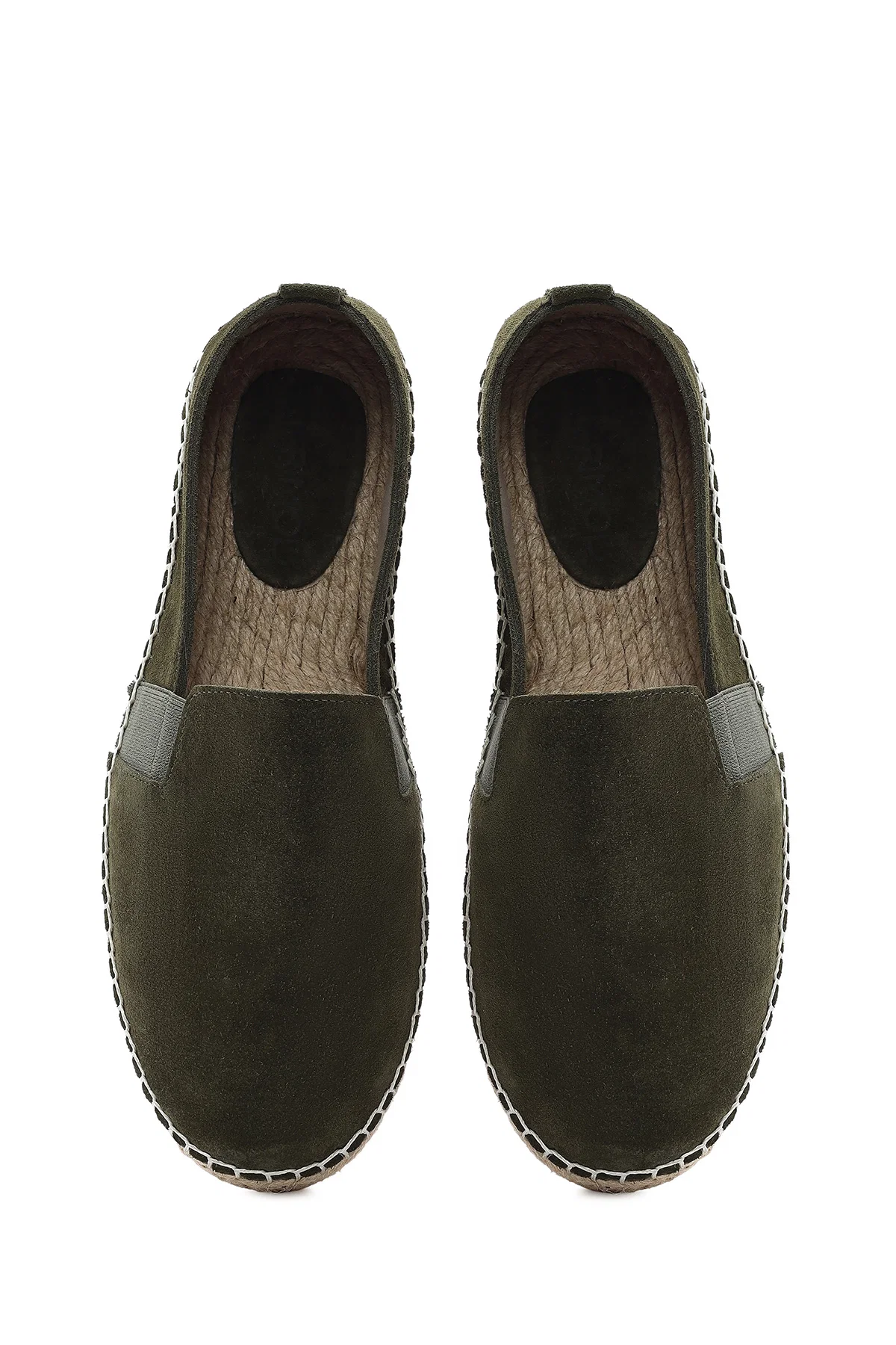 Erkek Yeşil Süet Deri Espadril - Image 7