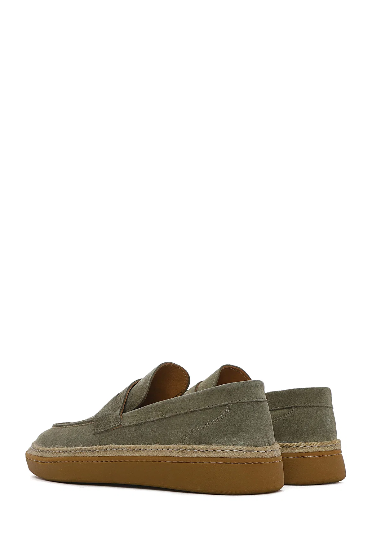 Erkek Yeşil Süet Deri Loafer - Image 5