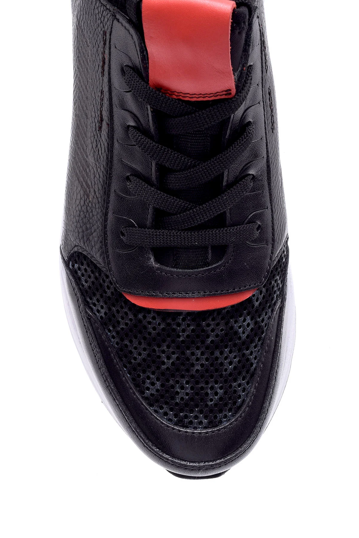 Erkek Yüksek Tabanlı Deri Sneaker - Image 6