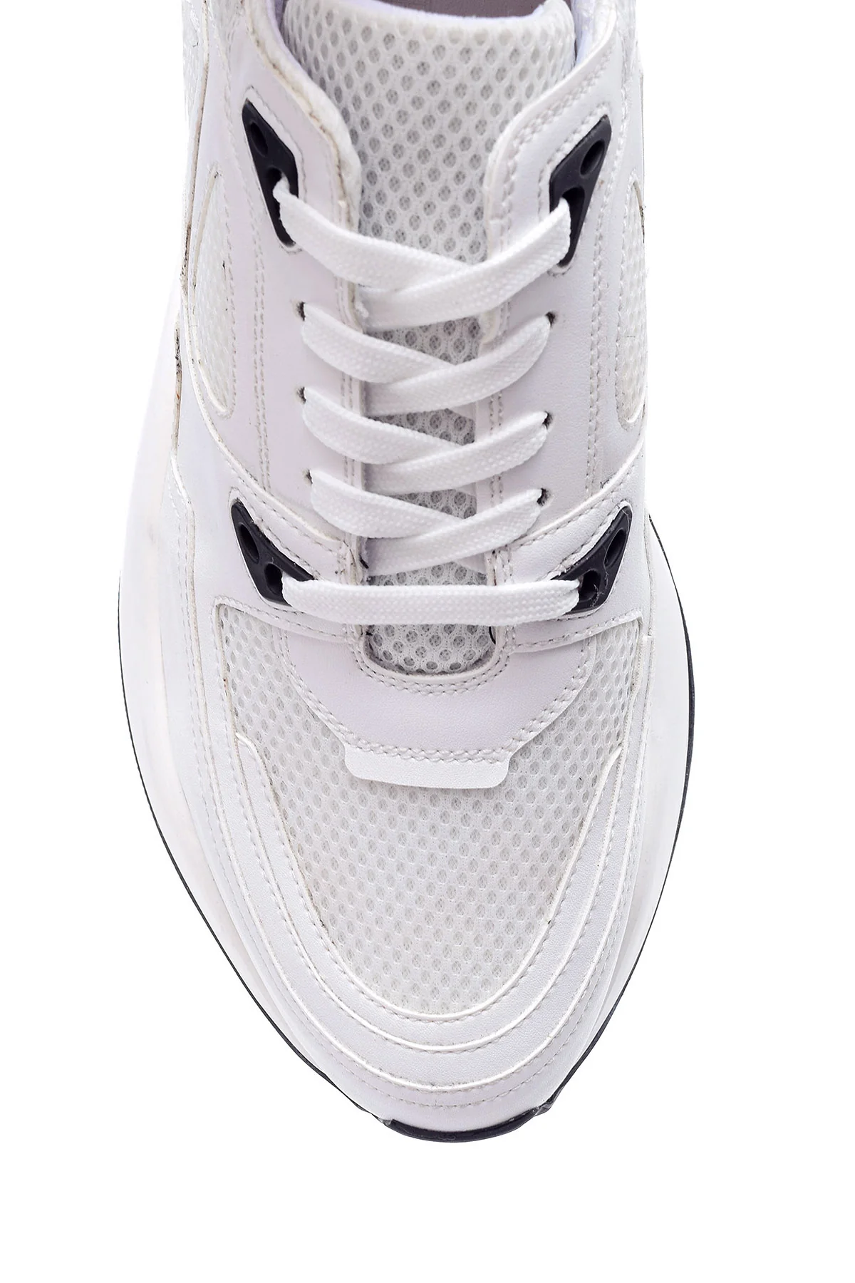 Erkek Yüksek Tabanlı Deri Sneaker - Image 6