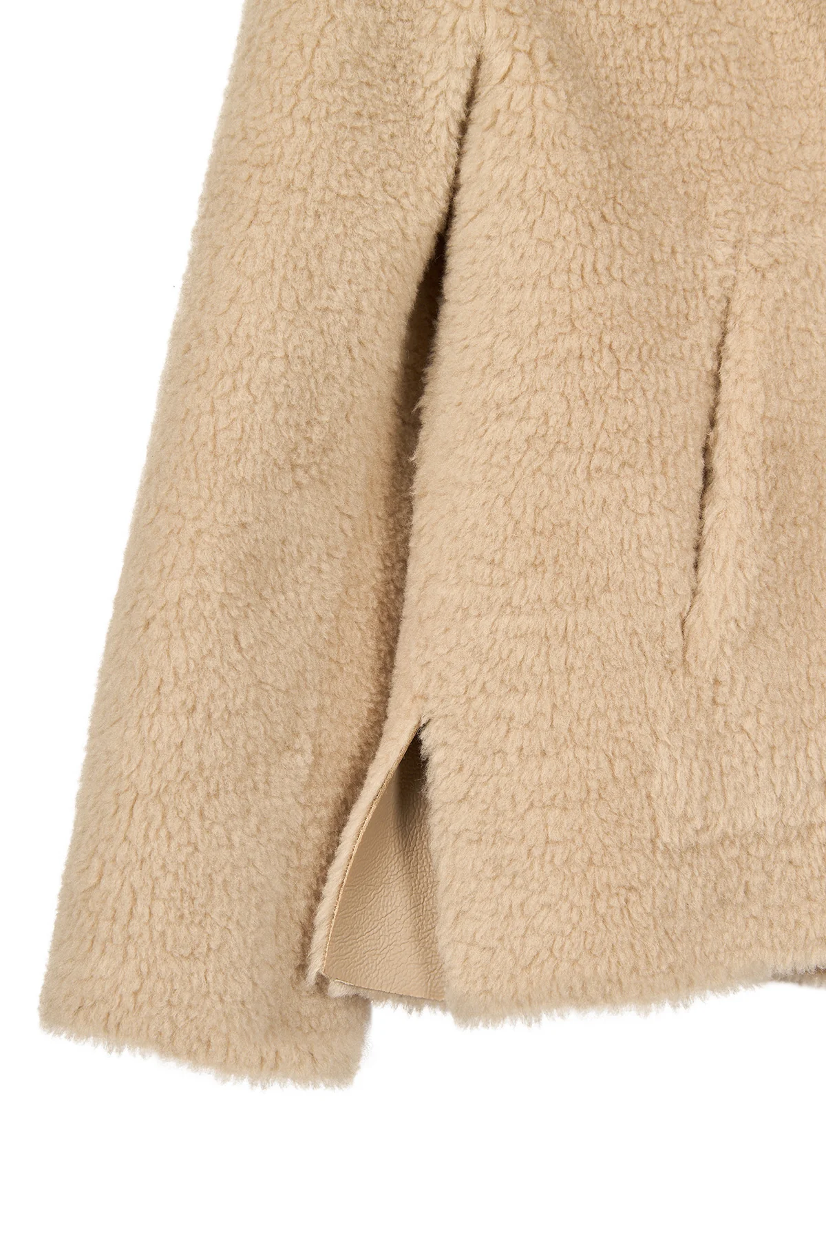 Gardena Kadın Bej Çift Taraflı Teddy Mont - Image 11