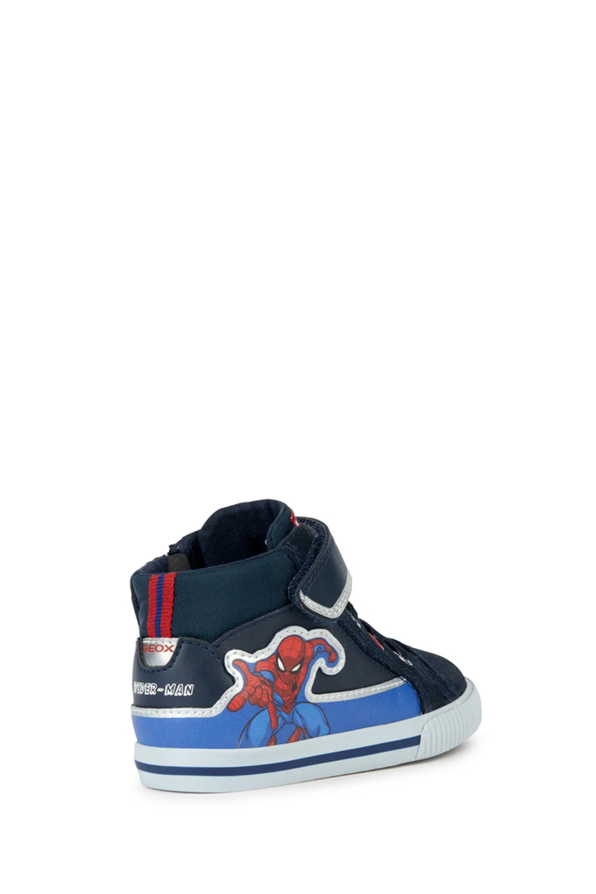 Geox Erkek Bebek Lacivert Spider Man Bantlı Desenli Deri Sneaker - Image 4