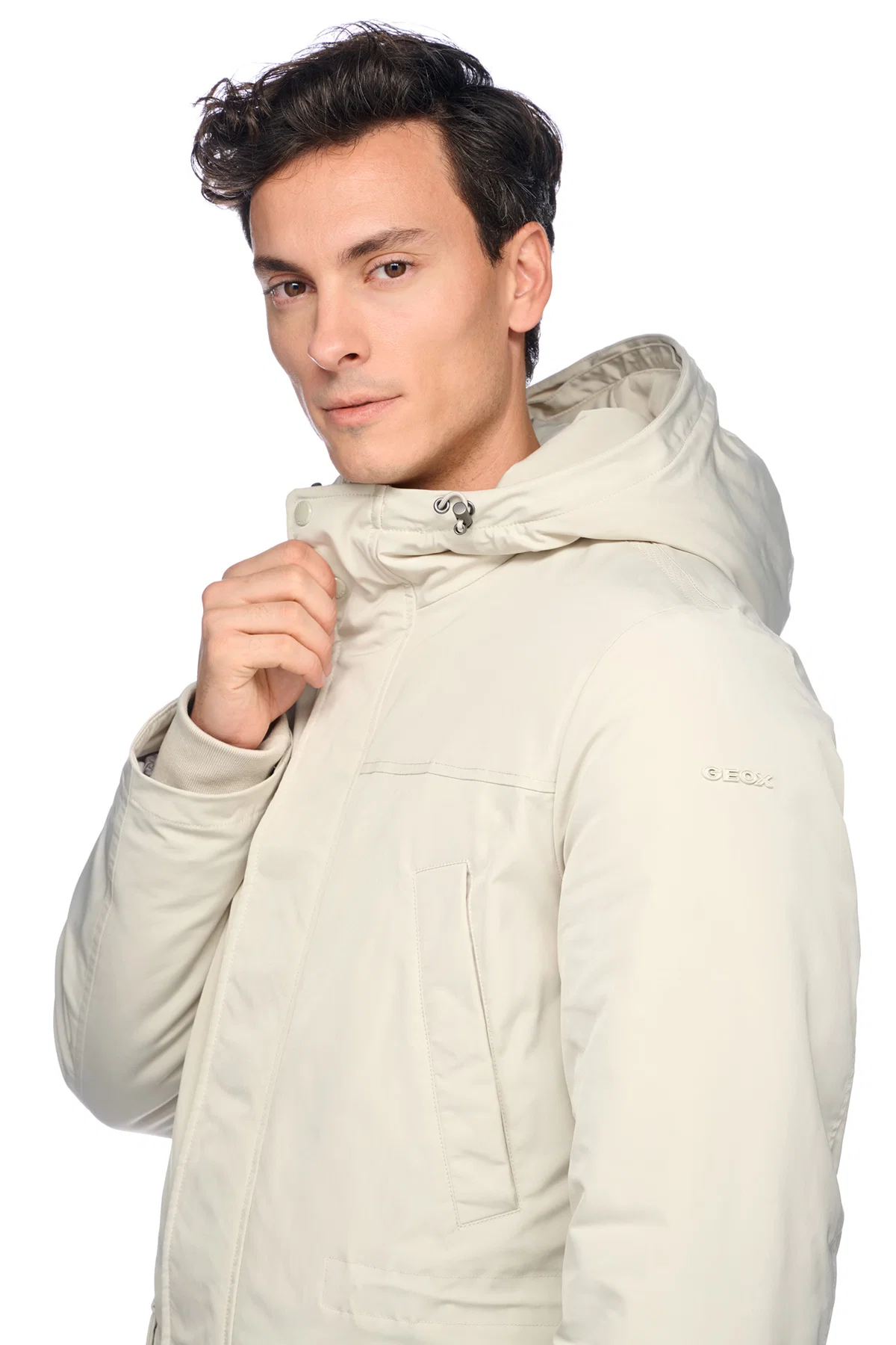 Geox Erkek Bej Norwolk Kürk Detaylı Mont - Image 4