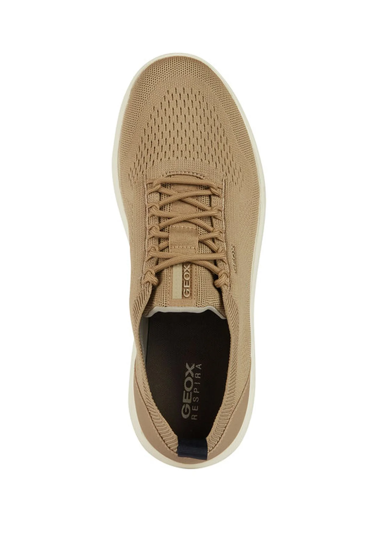 Geox Erkek Bej Spherica Bağcıklı Kumaş Sneaker - Image 5