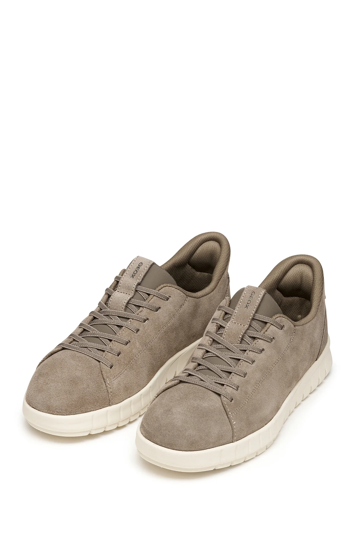 Geox Erkek Bej U Flextrıde Plus Bağcıklı Süet Deri Sneaker - Image 3