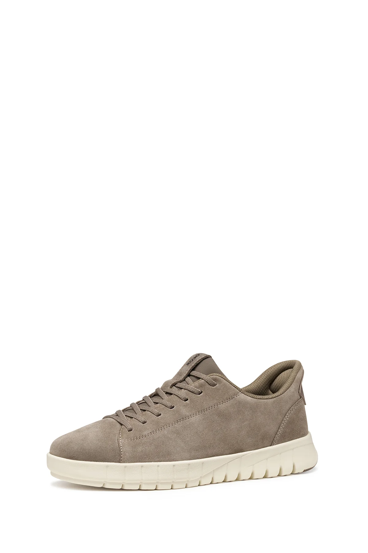 Geox Erkek Bej U Flextrıde Plus Bağcıklı Süet Deri Sneaker - Image 4