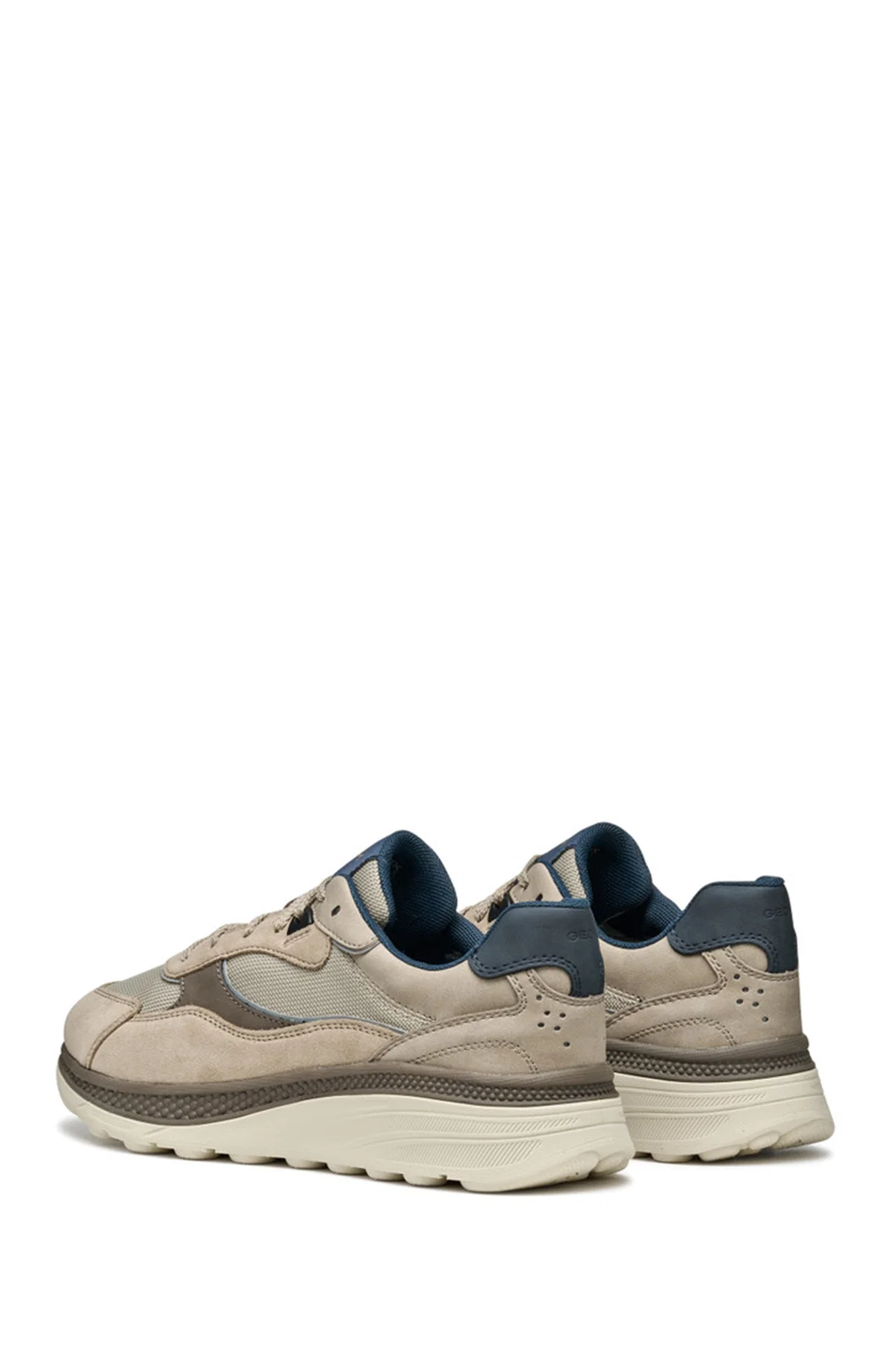 Geox Erkek Bej U Spherica Actif X1 A - Mes Su Bağcıklı Sneaker - Image 5