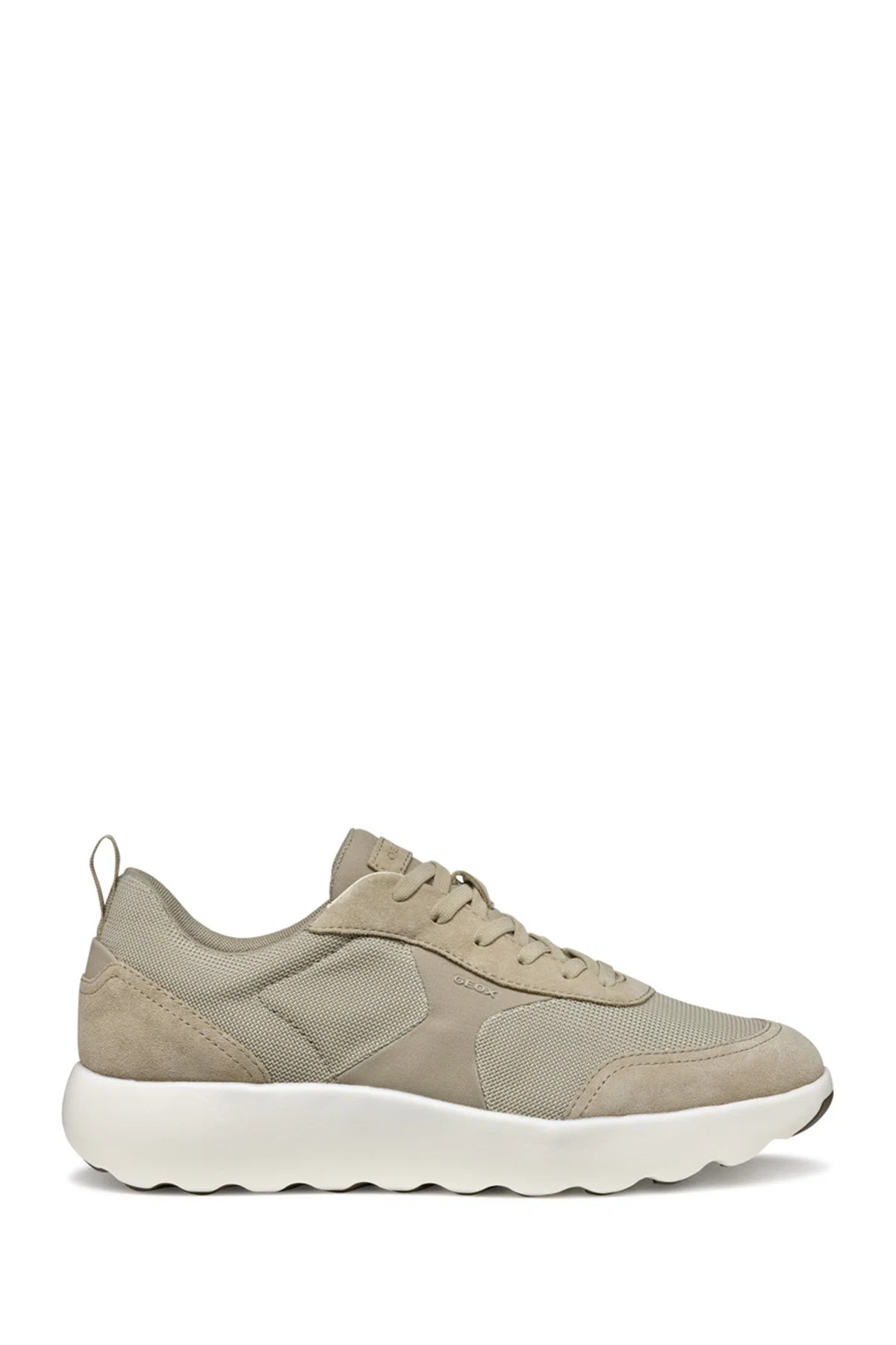 Geox Erkek Bej U Xtors D - Mesh + Suede Bağcıklı Süet Deri Sneaker