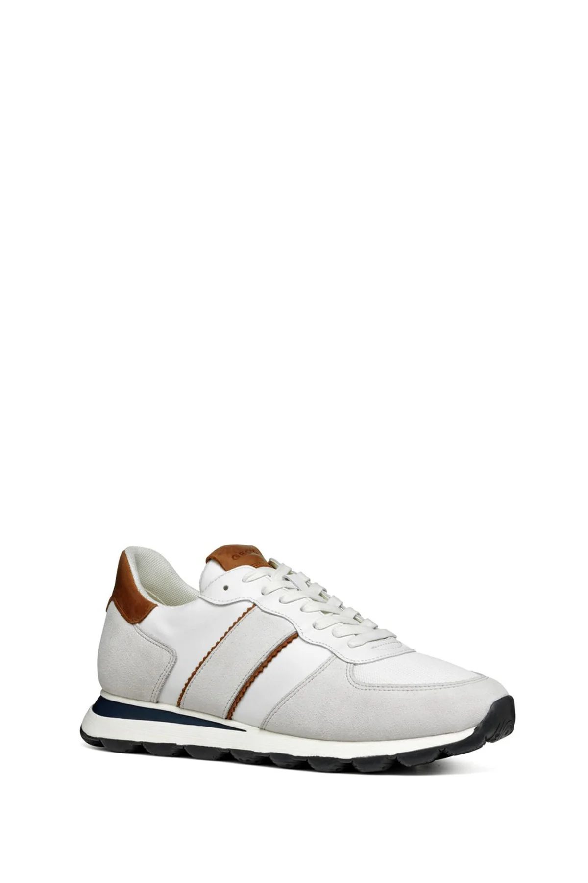 Geox Erkek Beyaz Spherica Bağcıklı Deri Sneaker - Image 3