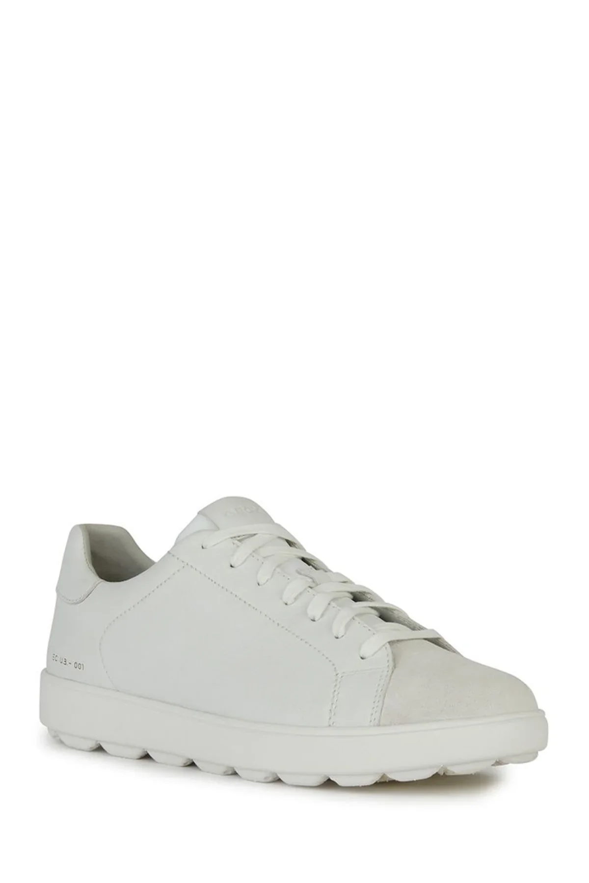 Geox Erkek Beyaz Spherica Ecub-1 Bağcıklı Deri Sneaker - Image 3