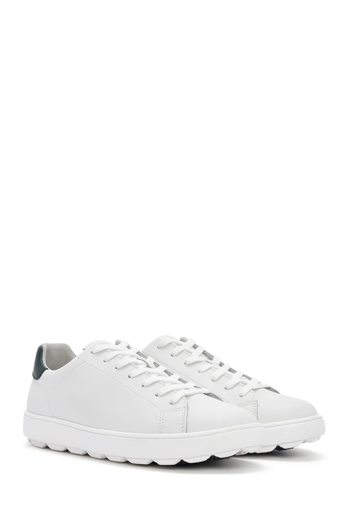 Geox Erkek Beyaz Spherica Ecub Bağcıklı Deri Sneaker - Image 3