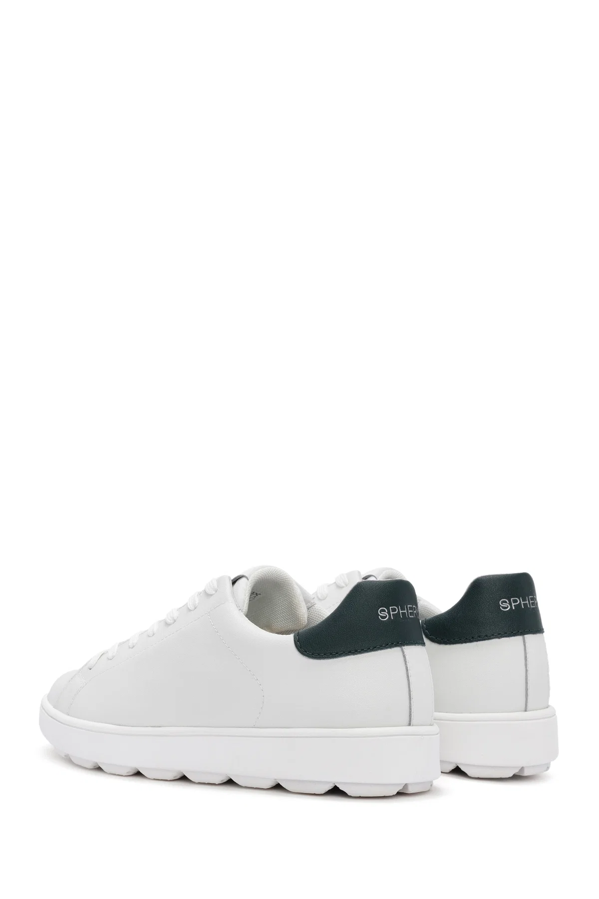 Geox Erkek Beyaz Spherica Ecub Bağcıklı Deri Sneaker - Image 5