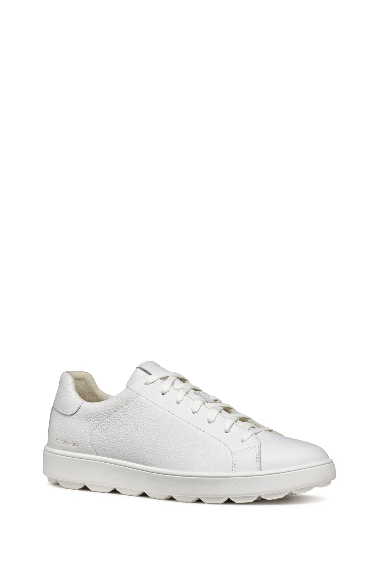 Geox Erkek Beyaz Spherica Ecub Bağcıklı Deri Sneaker - Image 3