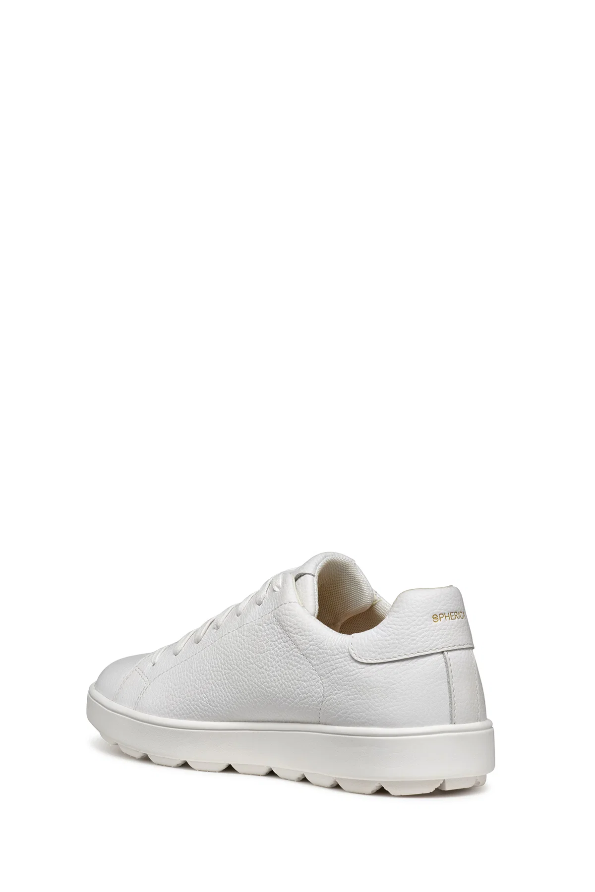 Geox Erkek Beyaz Spherica Ecub Bağcıklı Deri Sneaker - Image 4