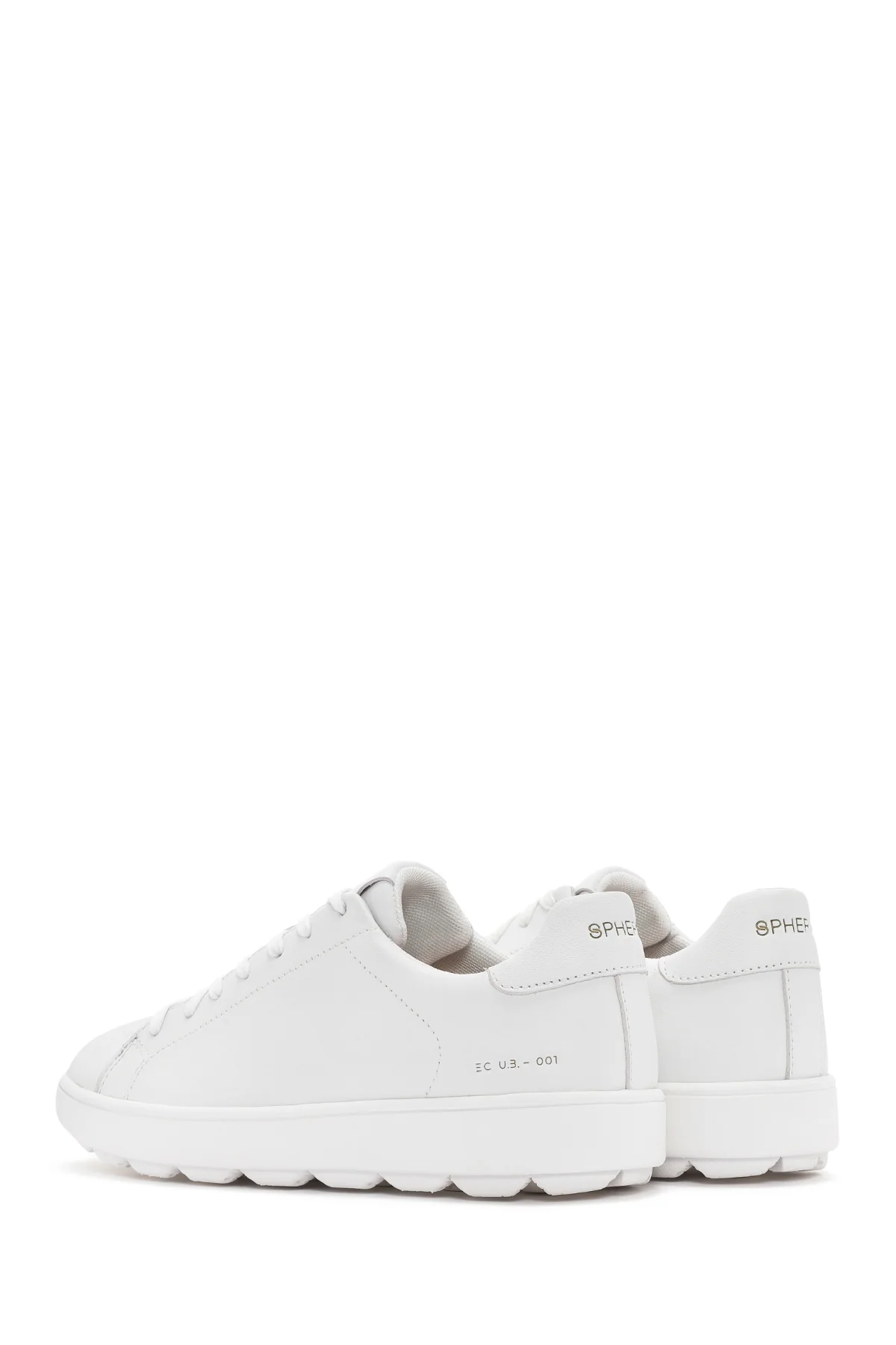 Geox Erkek Beyaz Spherica Ecub Bağcıklı Deri Sneaker - Image 5