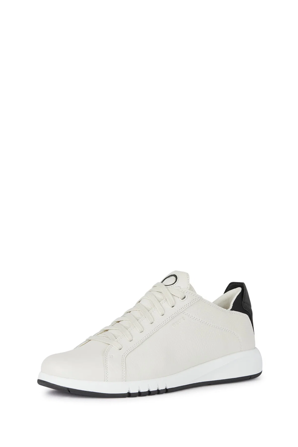 Geox Erkek Beyaz U Aerantis A - Tumb Bağcıklı Deri Sneaker - Image 2