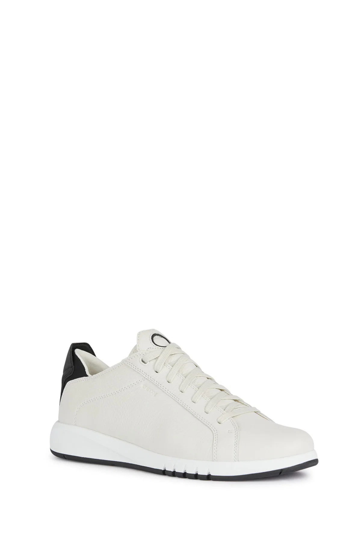 Geox Erkek Beyaz U Aerantis A - Tumb Bağcıklı Deri Sneaker - Image 3
