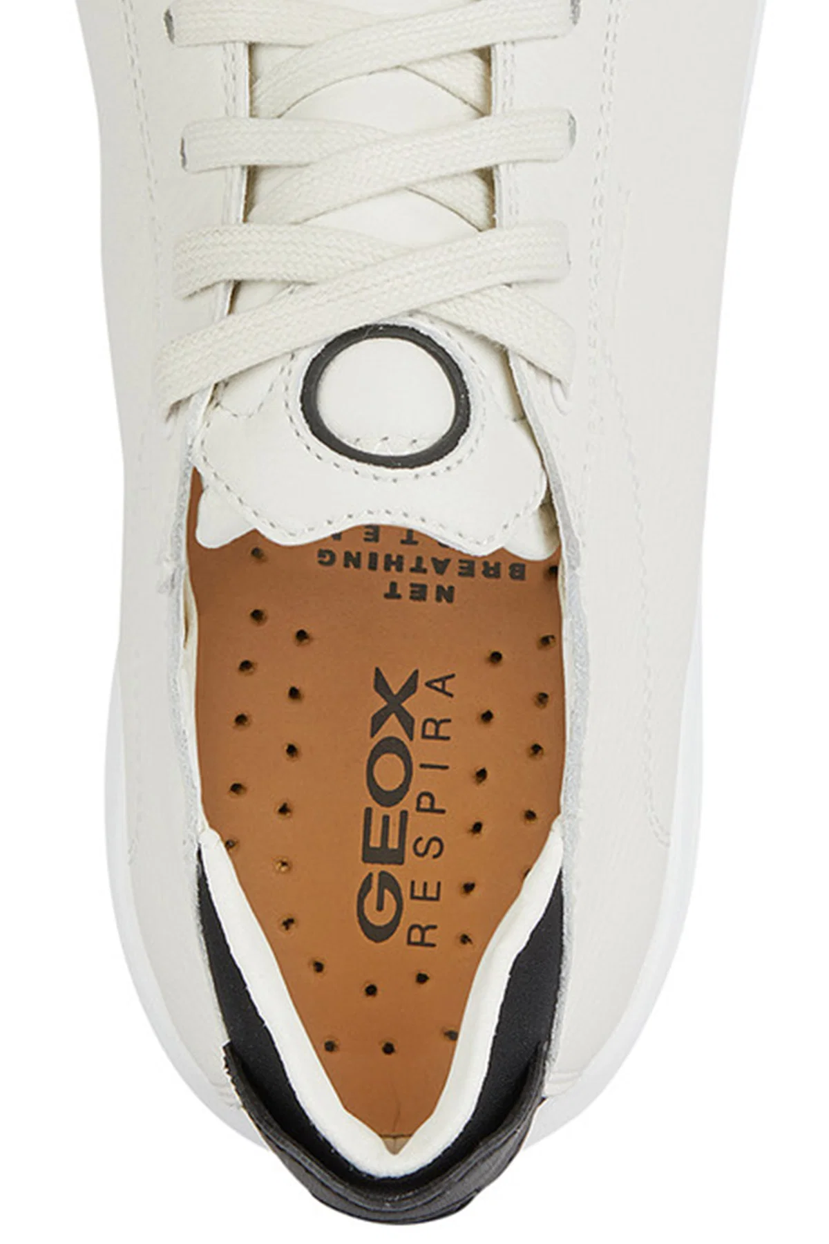 Geox Erkek Beyaz U Aerantis A - Tumb Bağcıklı Deri Sneaker - Image 8