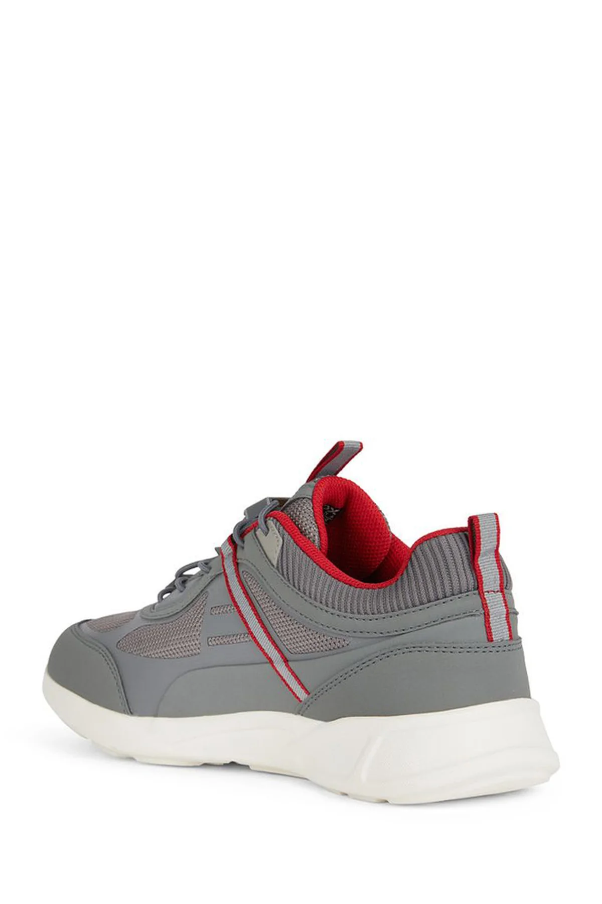 Geox Erkek Gri Sanzio Bağcıklı Deri Sneaker - Image 4