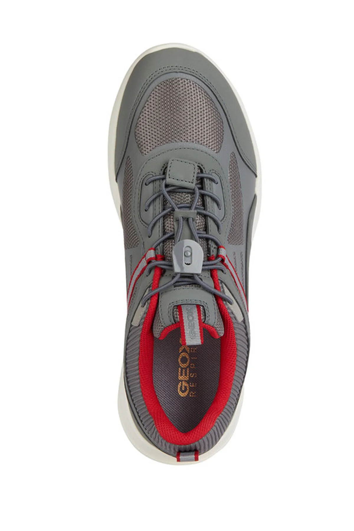 Geox Erkek Gri Sanzio Bağcıklı Deri Sneaker - Image 5
