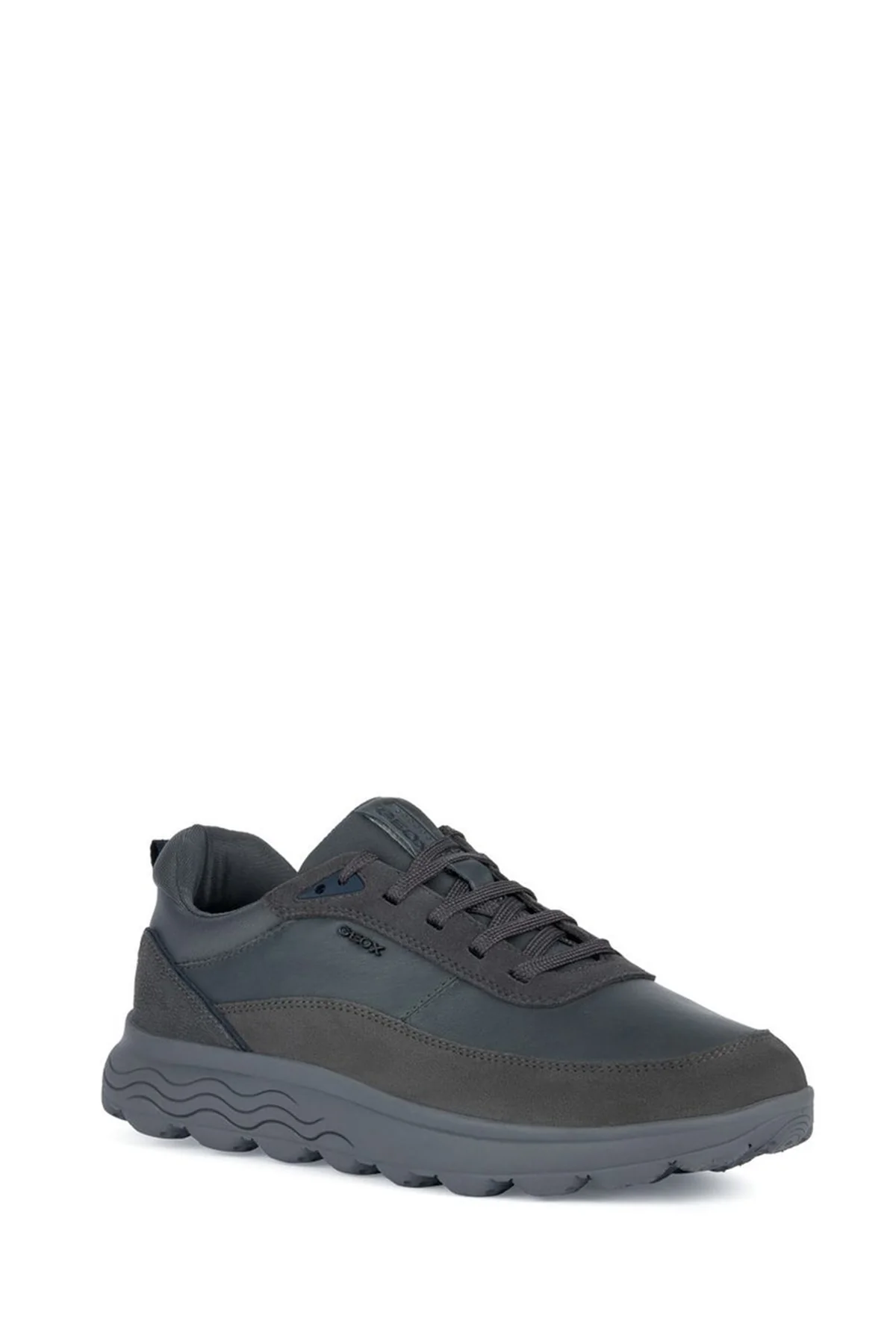 Geox Erkek Gri Spherica Süet Deri Detaylı Bağcıklı Sneaker - Image 3