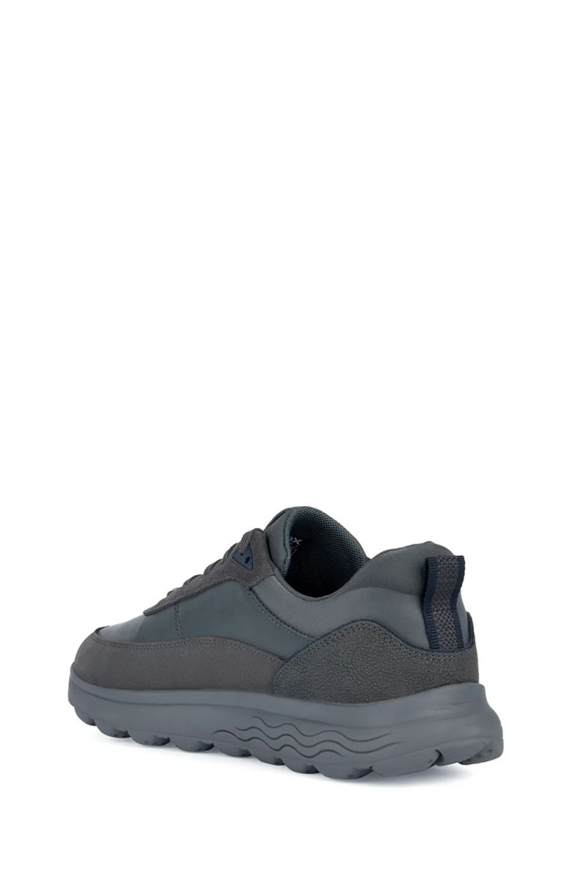 Geox Erkek Gri Spherica Süet Deri Detaylı Bağcıklı Sneaker - Image 4