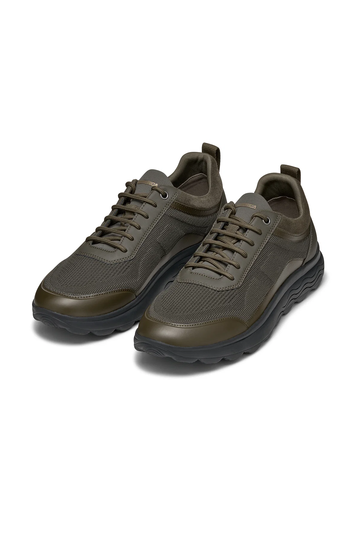 Geox Erkek Haki Spherica Bağcıklı Deri Sneaker - Image 3