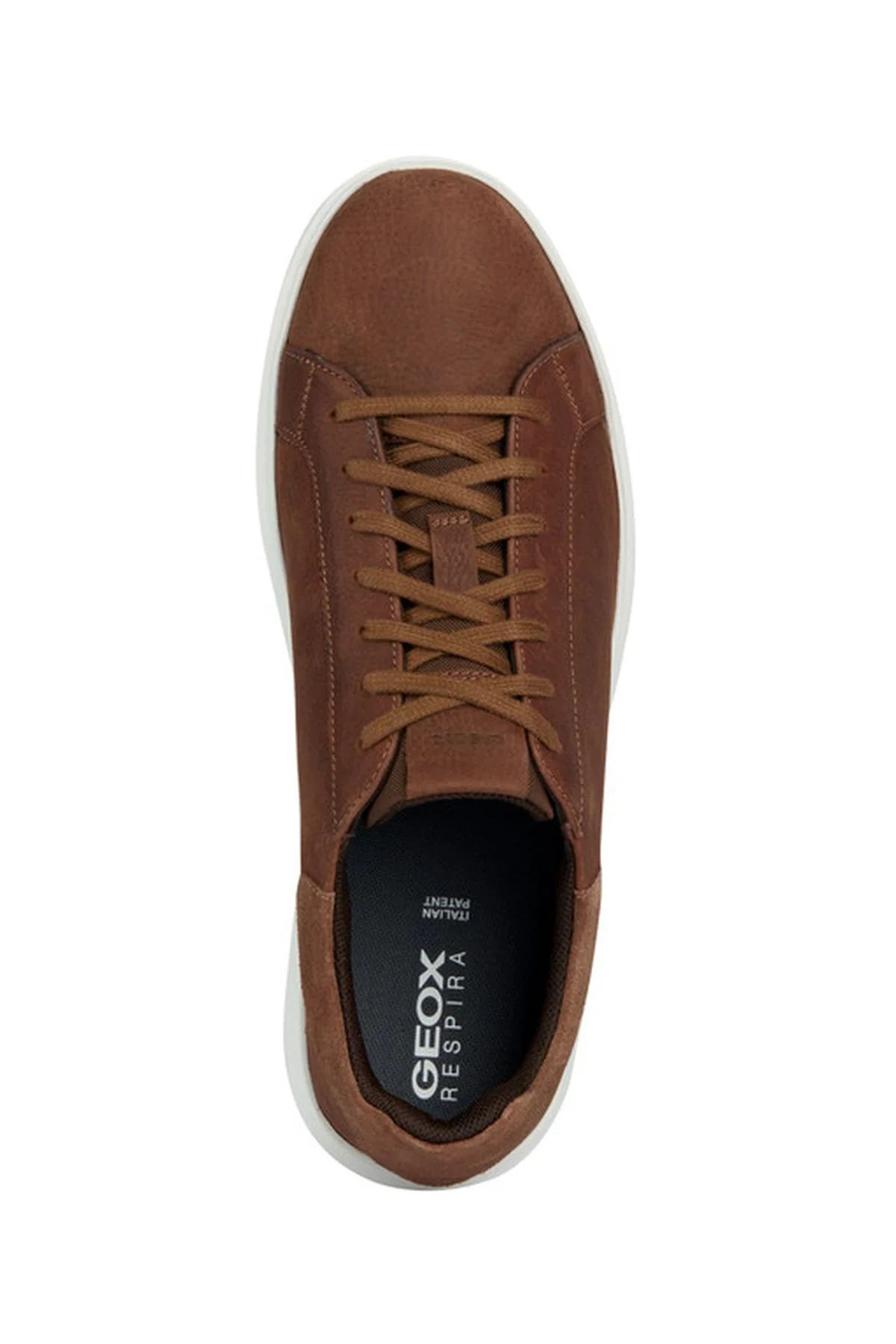 Geox Erkek Kahverengi Deiven Bağcıklı Deri Sneaker - Image 5