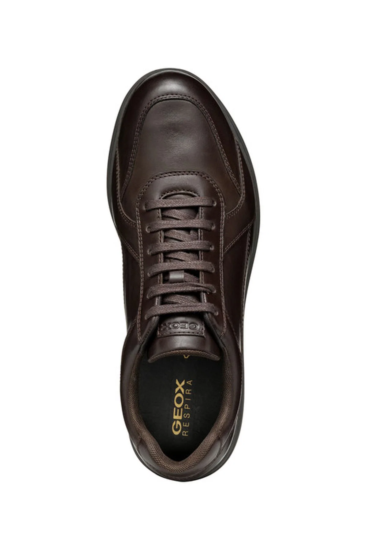 Geox Erkek Kahverengi Spherica Ec12 Bağcıklı Deri Casual Sneaker - Image 5