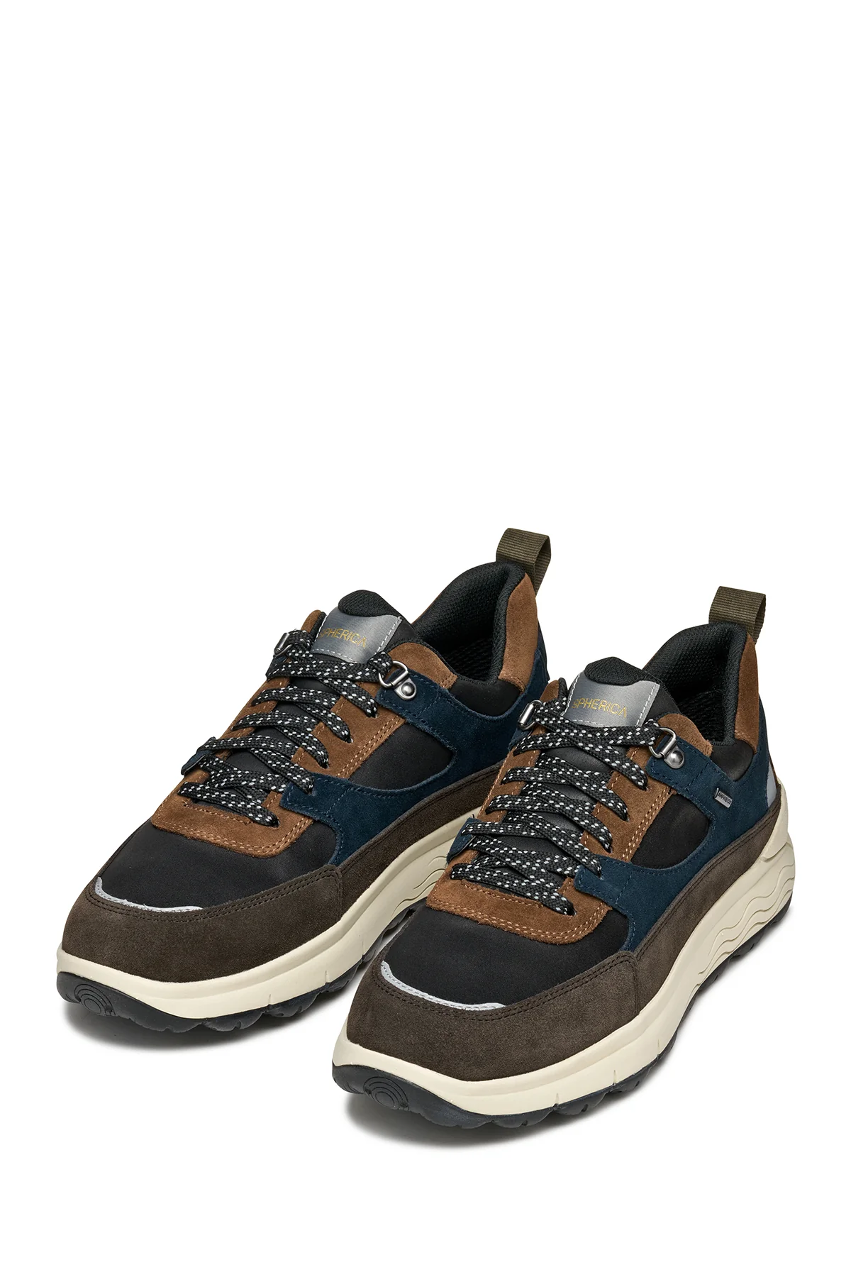 Geox Erkek Kahverengi U Spherıca 4X4 B Abx C - Suede Bağcıklı Kalın Tabanlı Kumaş Sneaker - Image 3
