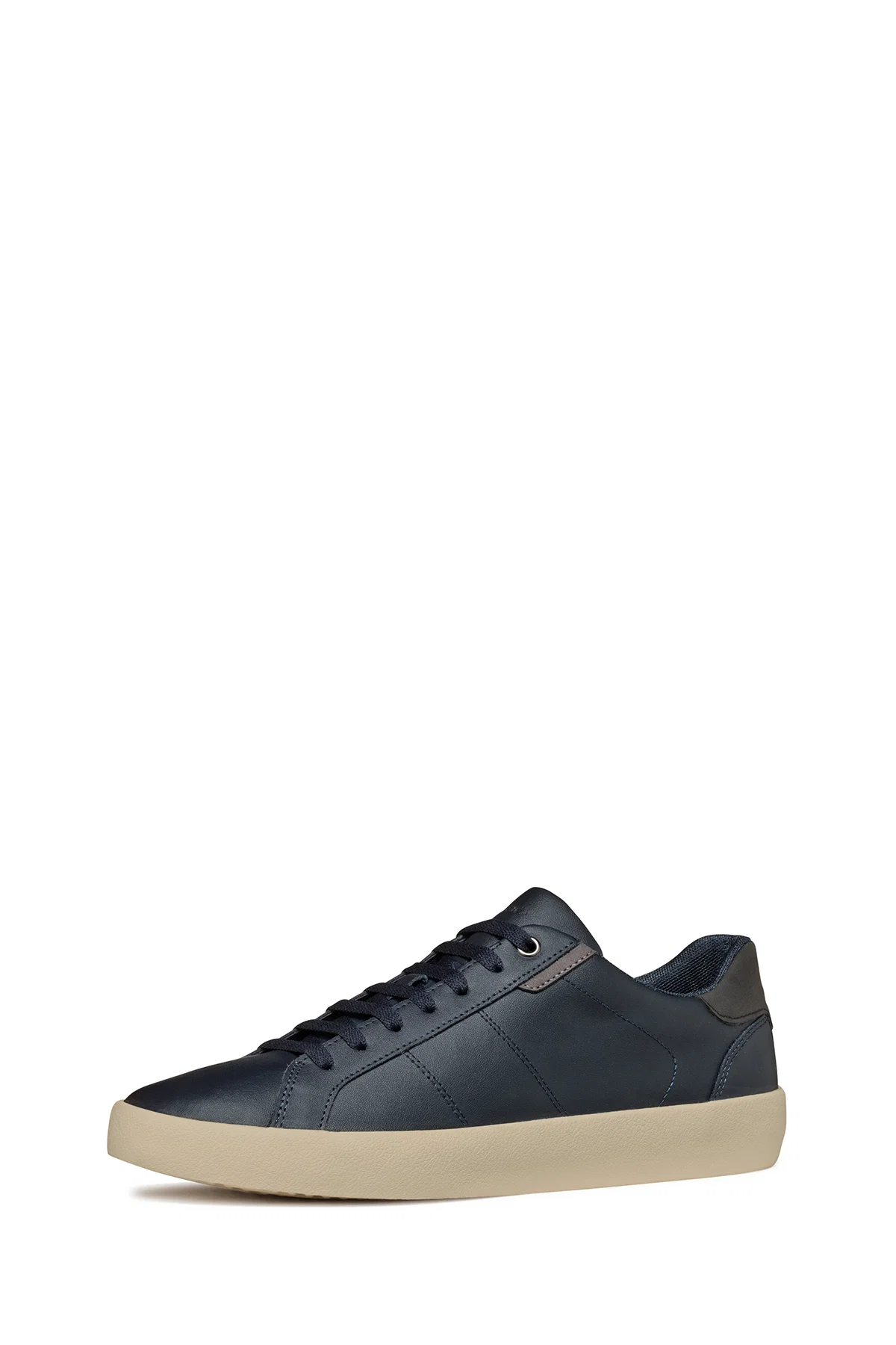 Geox Erkek Lacivert Affile Bağcıklı Deri Sneaker - Image 2