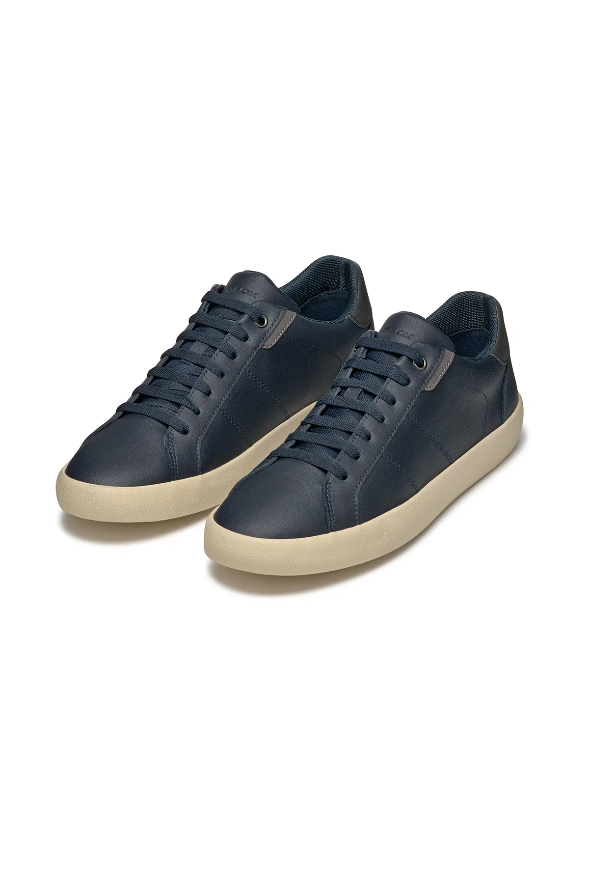Geox Erkek Lacivert Affile Bağcıklı Deri Sneaker - Image 3