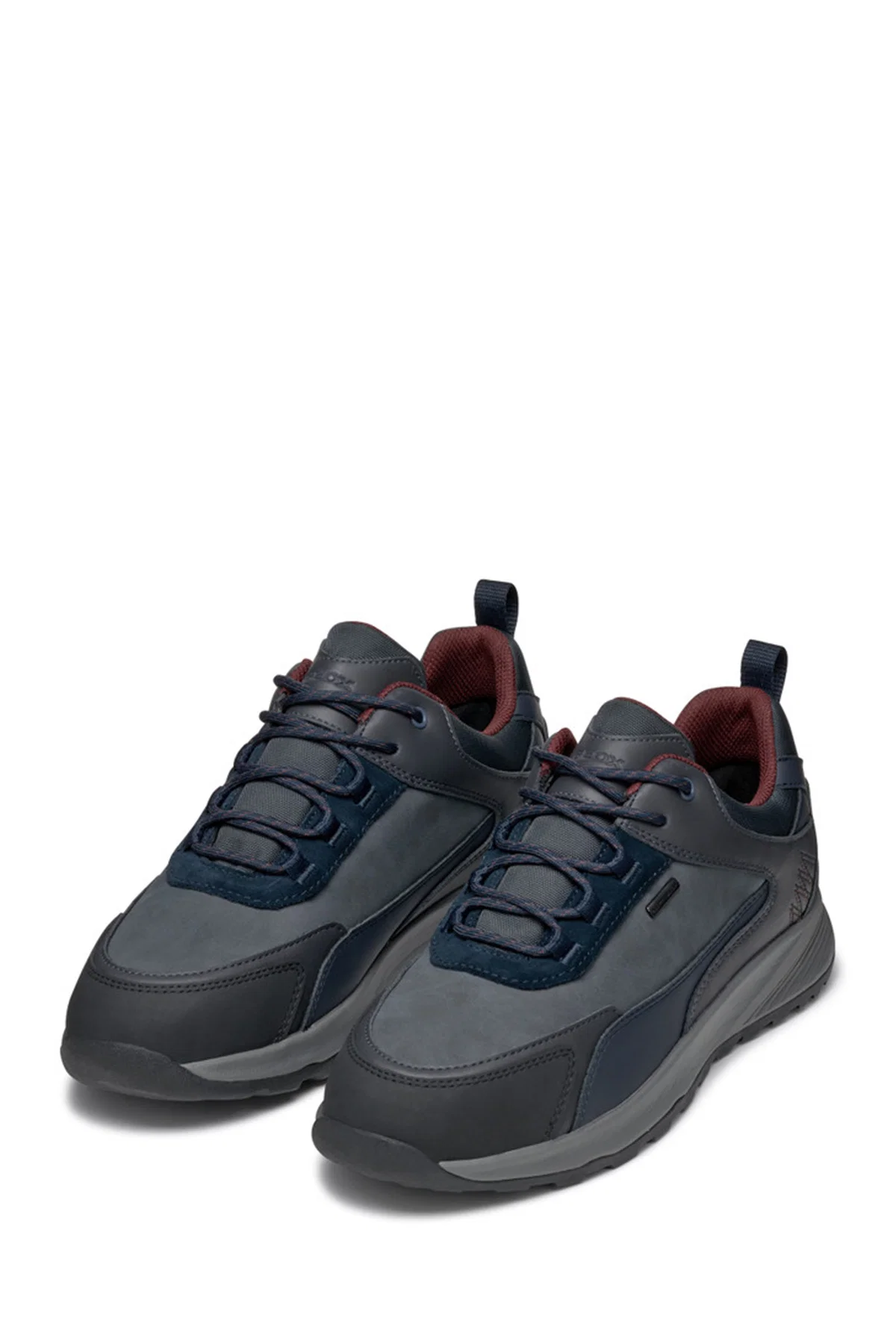 Geox Erkek Lacivert Bağcıklı Deri Sneaker - Image 3