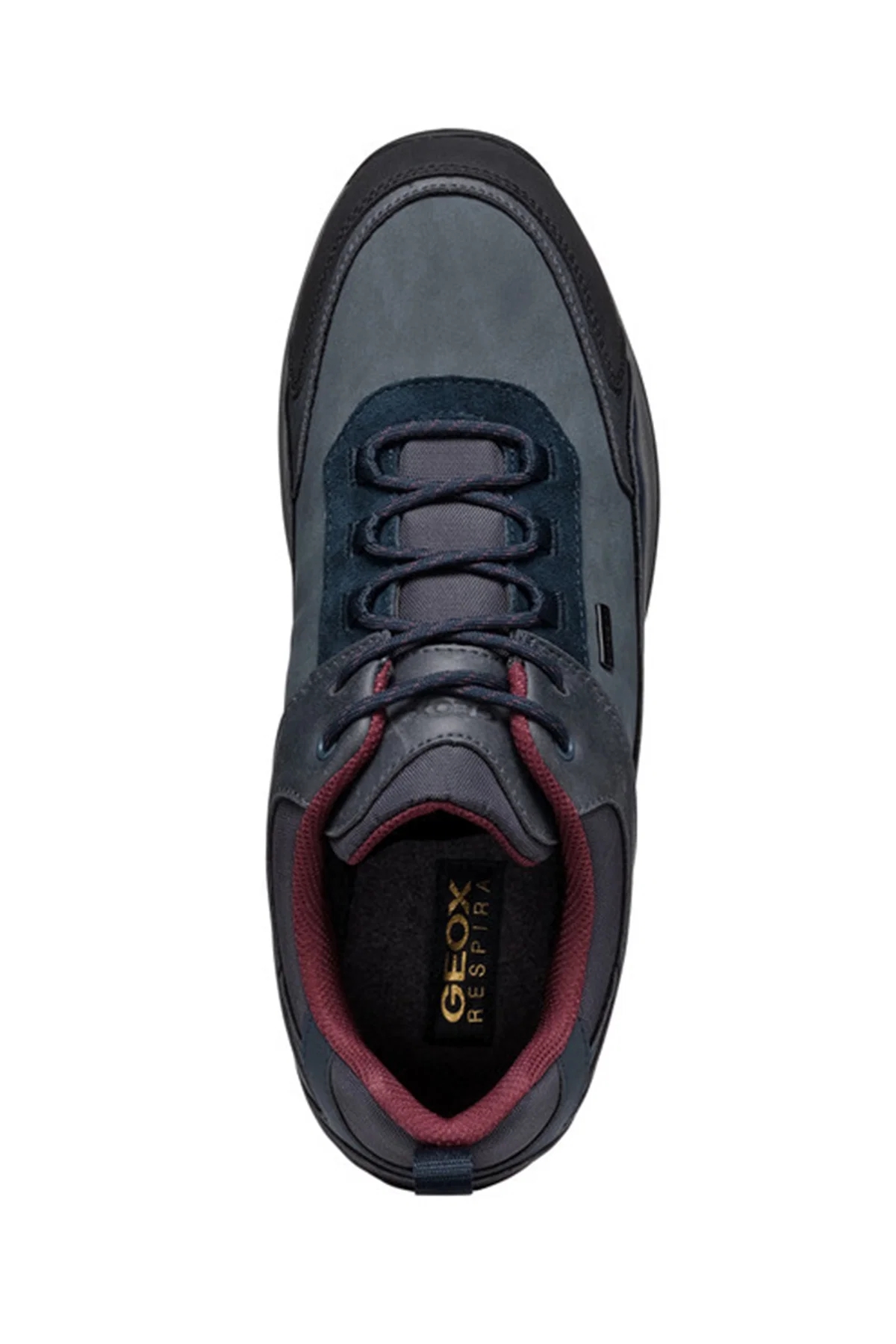 Geox Erkek Lacivert Bağcıklı Deri Sneaker - Image 9