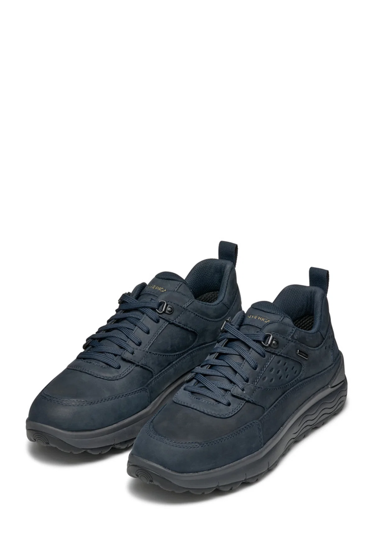 Geox Erkek Lacivert Bağcıklı Kalın Tabanlı Süet Deri Sneaker - Image 3