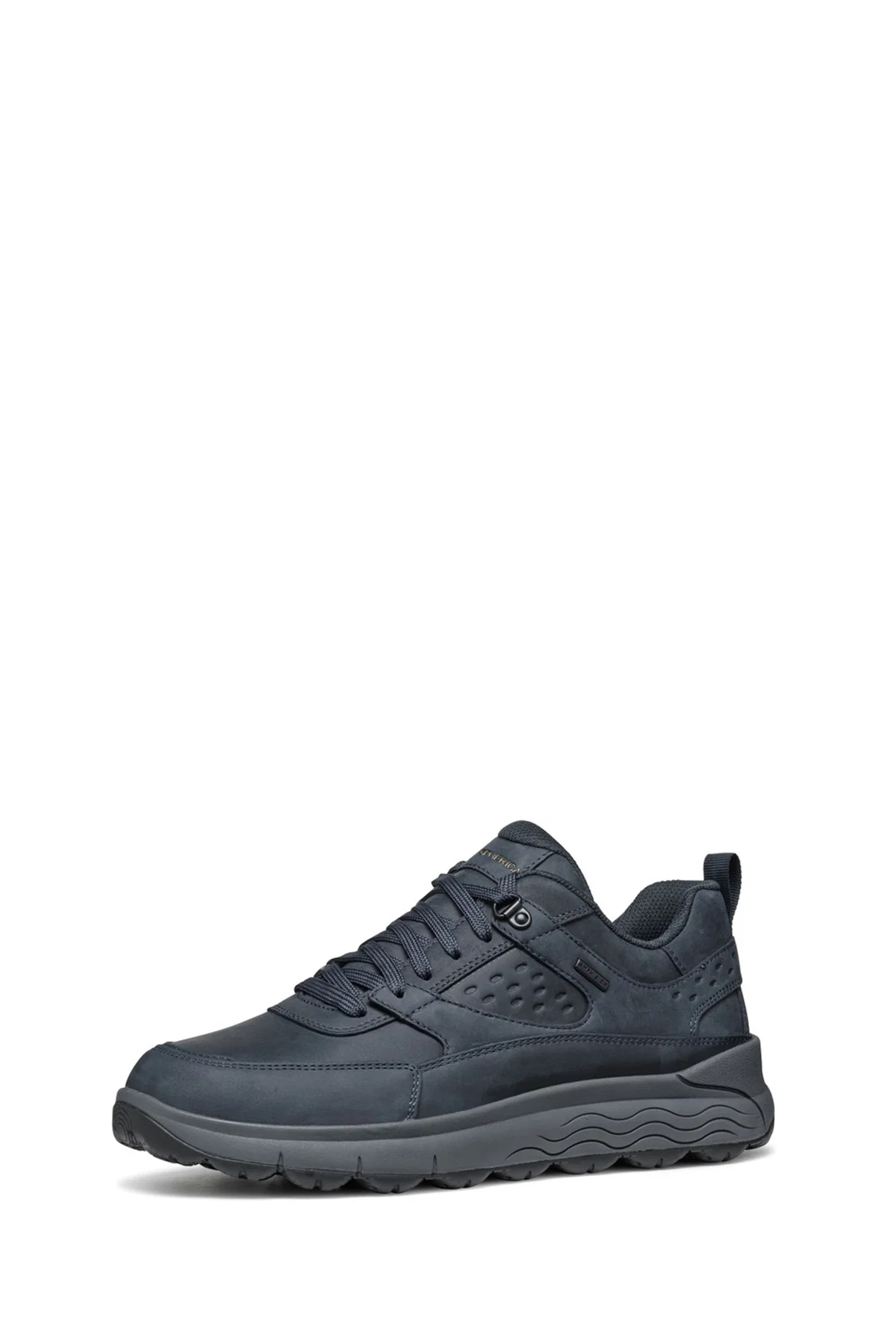 Geox Erkek Lacivert Bağcıklı Kalın Tabanlı Süet Deri Sneaker - Image 4