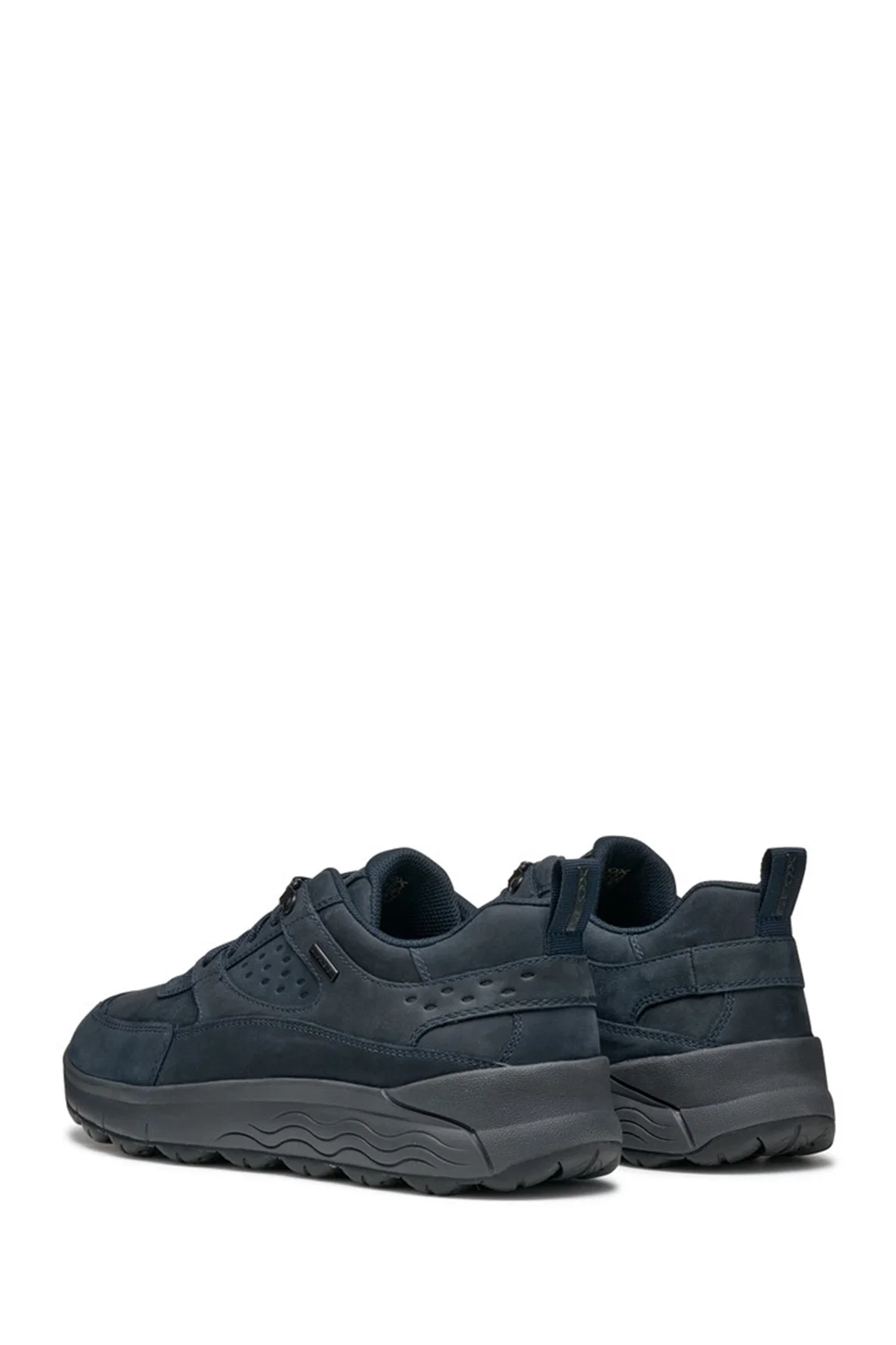 Geox Erkek Lacivert Bağcıklı Kalın Tabanlı Süet Deri Sneaker - Image 5