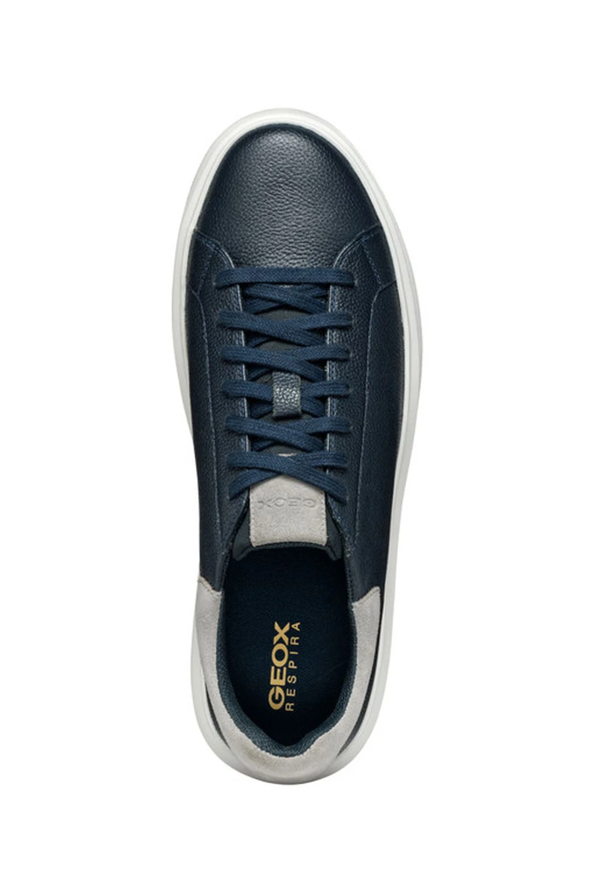 Geox Erkek Lacivert Deiven Bağcıklı Deri Casual Sneaker - Image 5