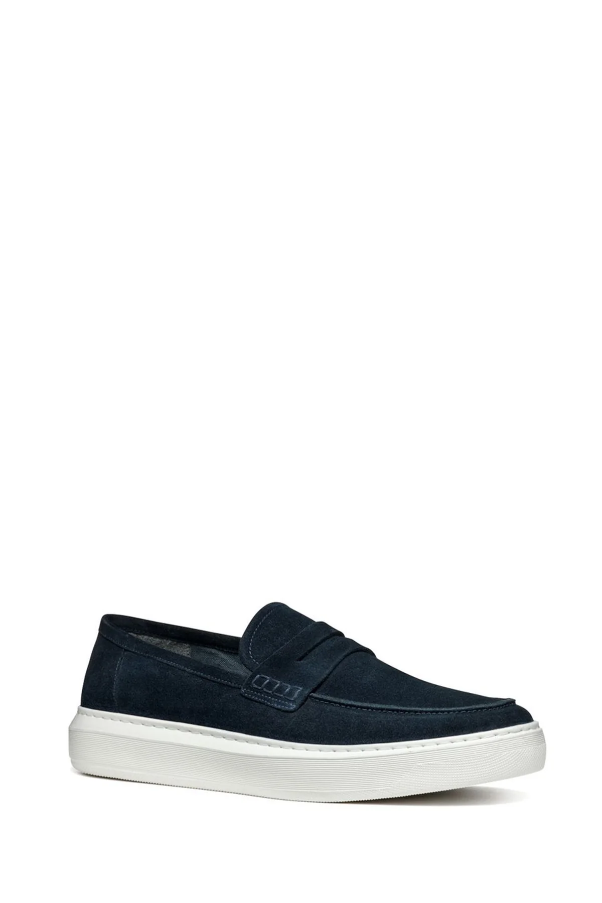 Geox Erkek Lacivert Deiven Süet Deri Casual Loafer - Image 3