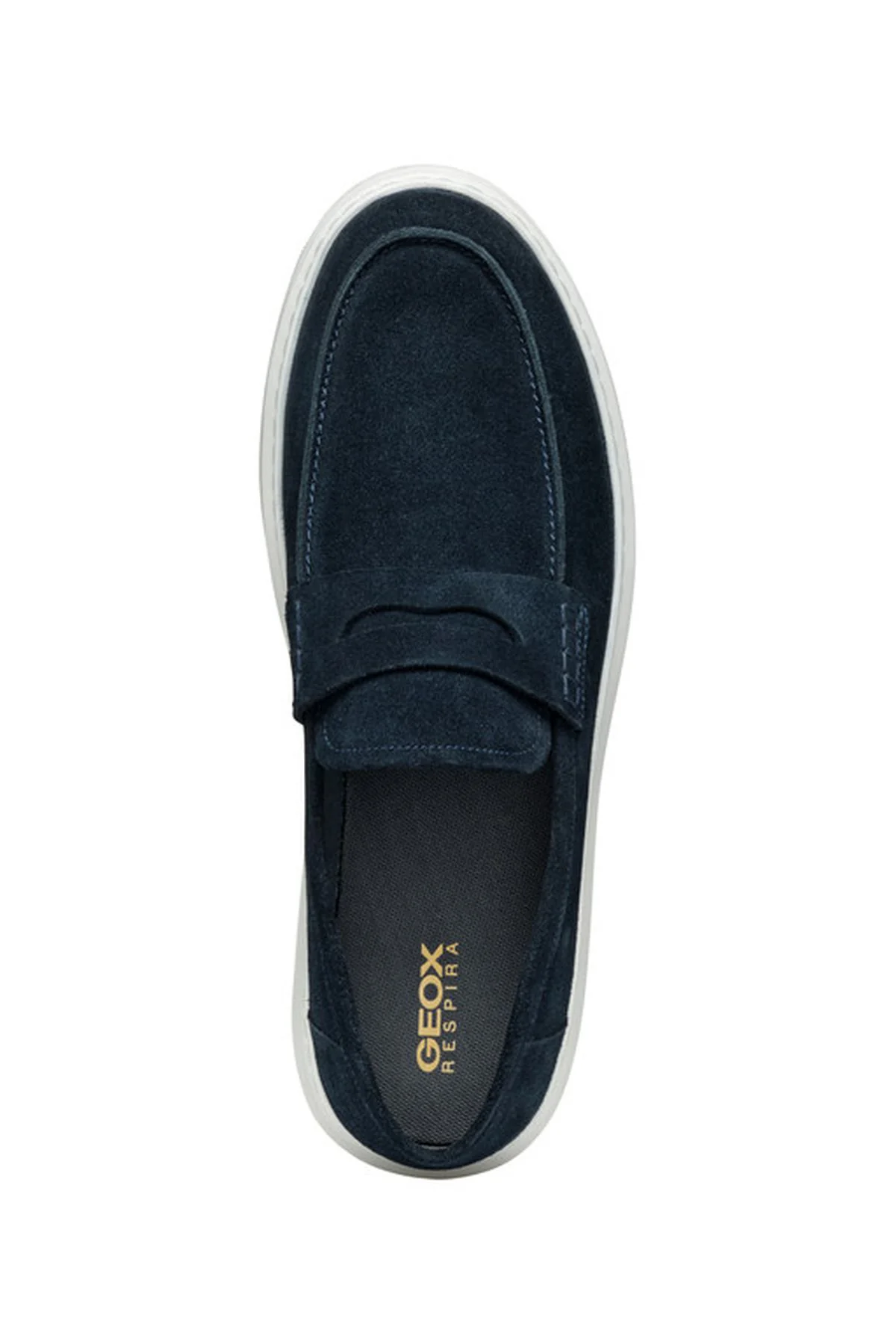 Geox Erkek Lacivert Deiven Süet Deri Casual Loafer - Image 5