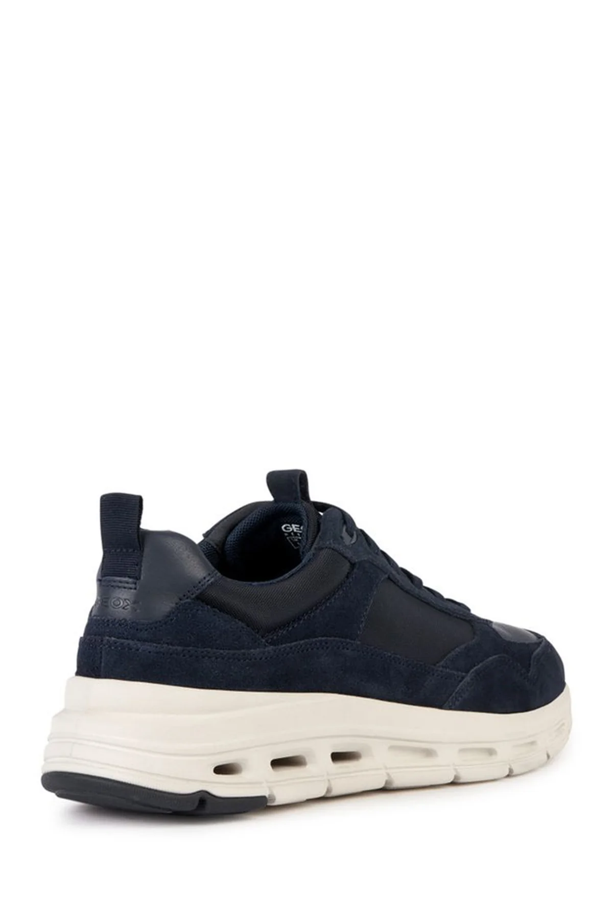 Geox Erkek Lacivert Hoverstream Bağcıklı Deri Sneaker - Image 4