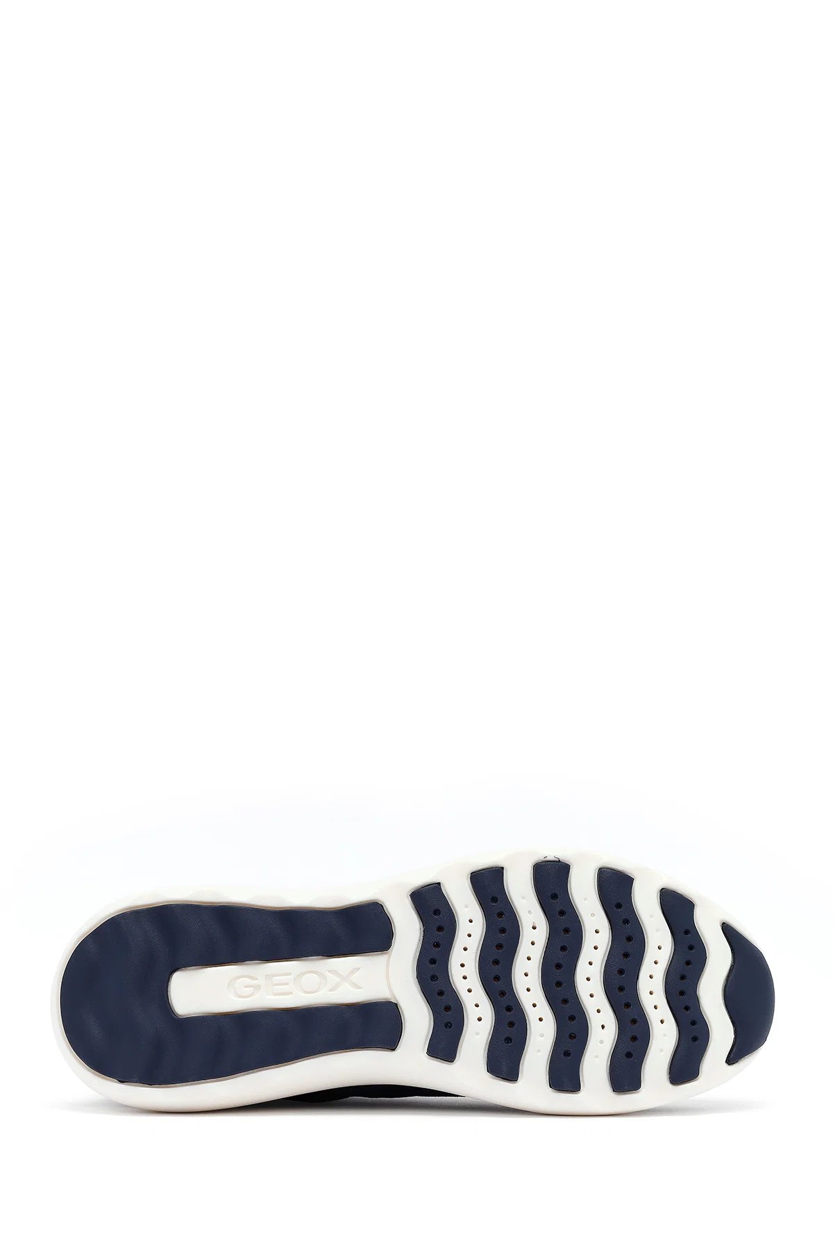 Geox Erkek Lacivert Kalın Tabanlı Bağcıklı Süet Deri Sneaker - Image 4