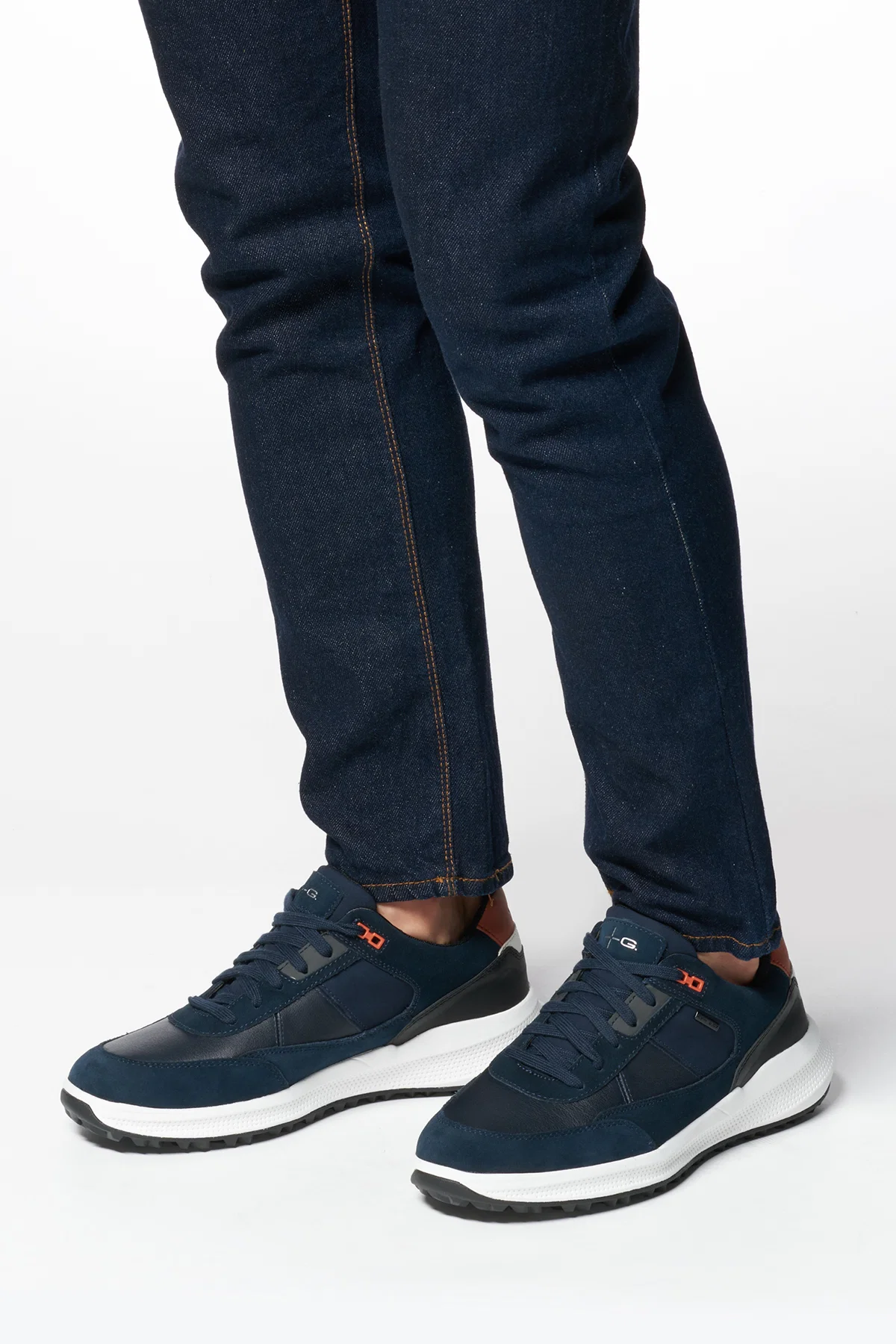Geox Erkek Lacivert Pg1X Abx Bağcıklı Waterproof Deri Sneaker - Image 4