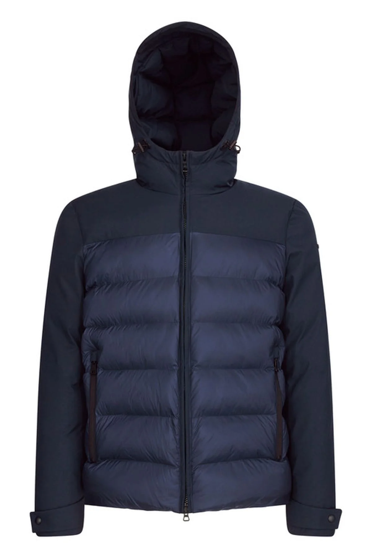 Geox Erkek Lacivert Sapienza Slim-Fit Kapüşonlu Mont