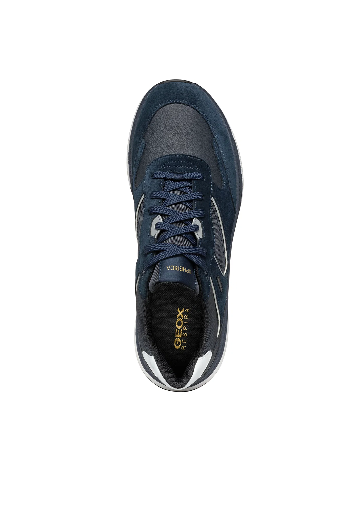 Geox Erkek Lacivert Spherica Actif X1 Abx Bağcıklı Waterproof Deri Sneaker - Image 9